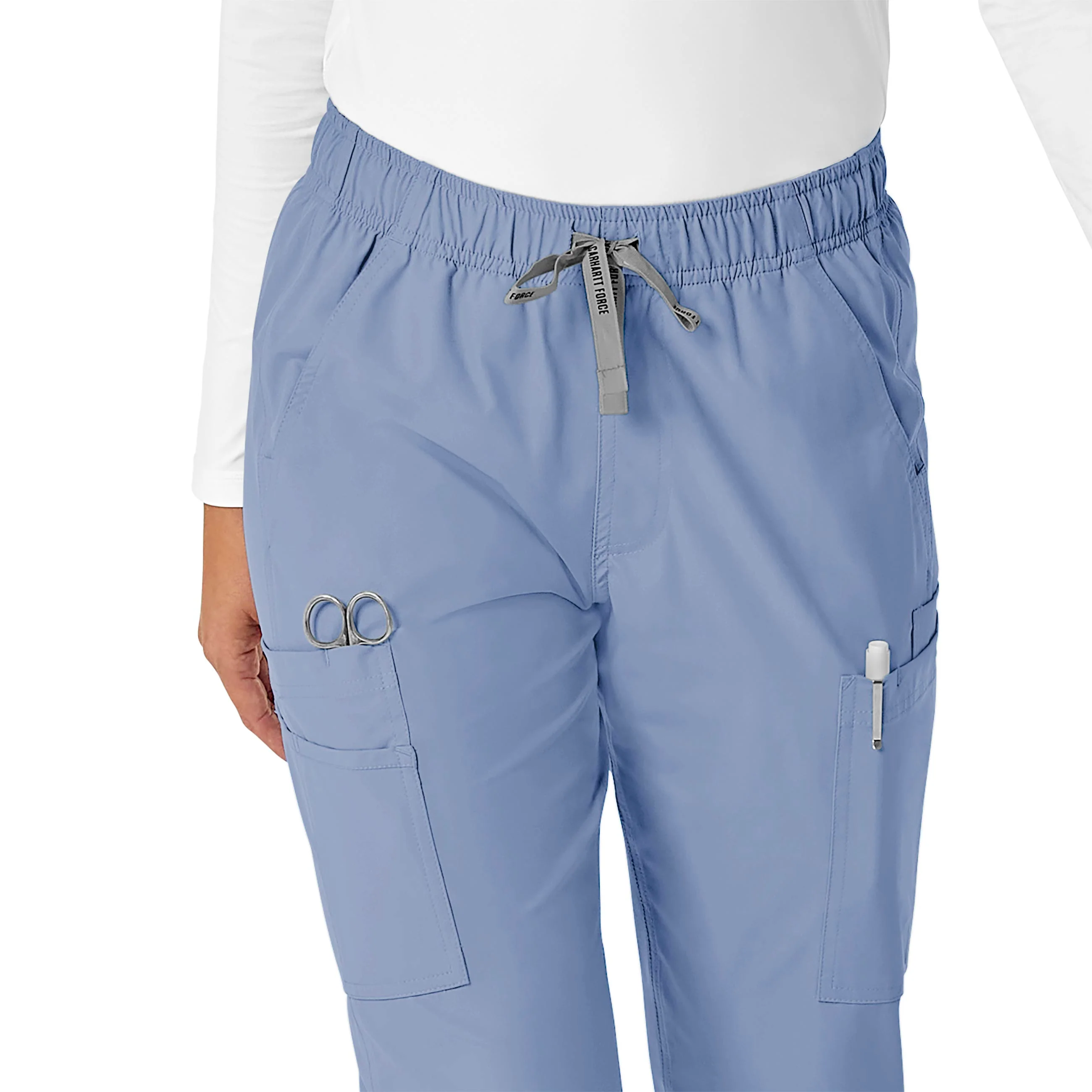 Carhartt Force Essentials Women's Straight Leg Scrub Pant - Ceil Blue - Image 4