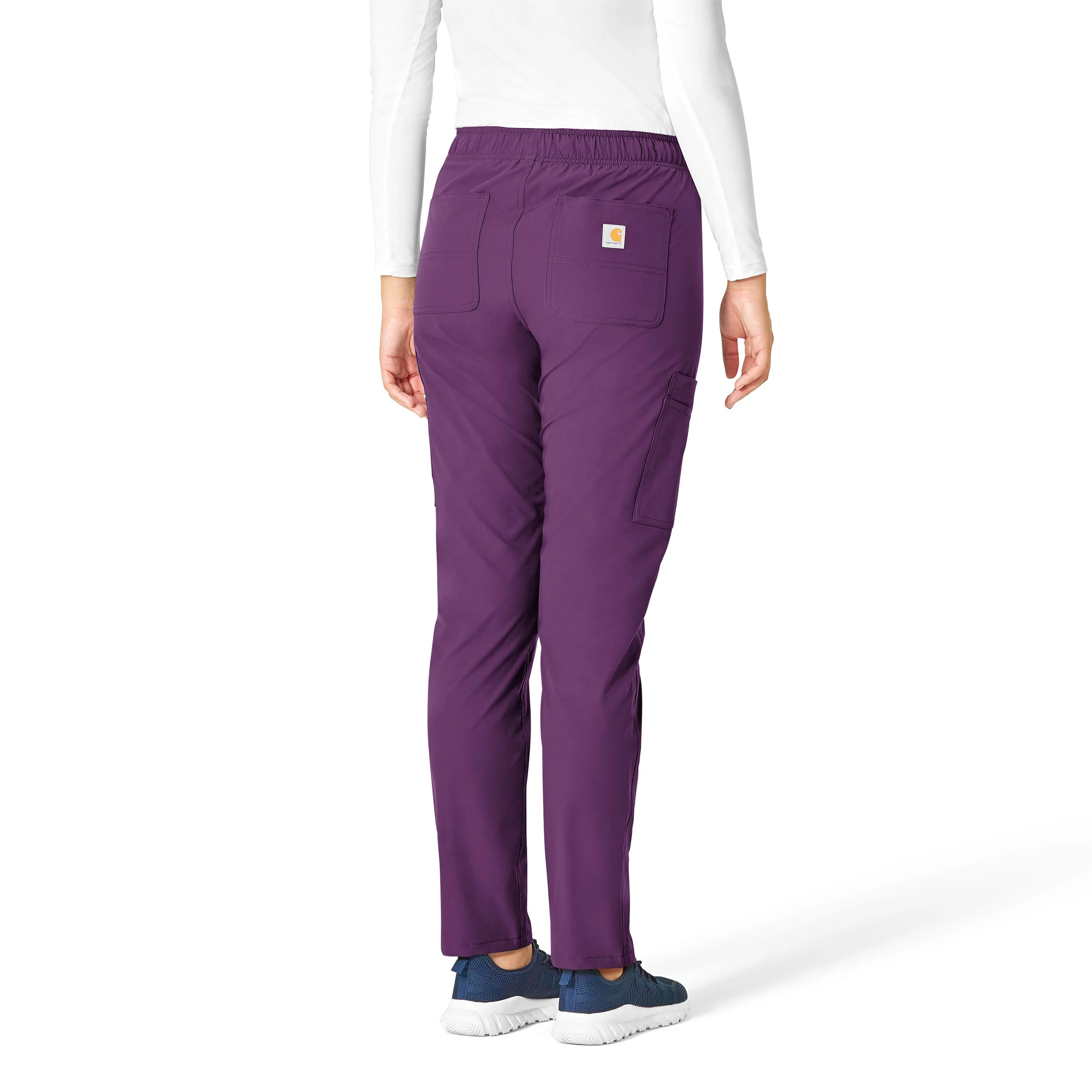 Carhartt Force Essentials Women's Straight Leg Scrub Pant - Eggplant - Image 2
