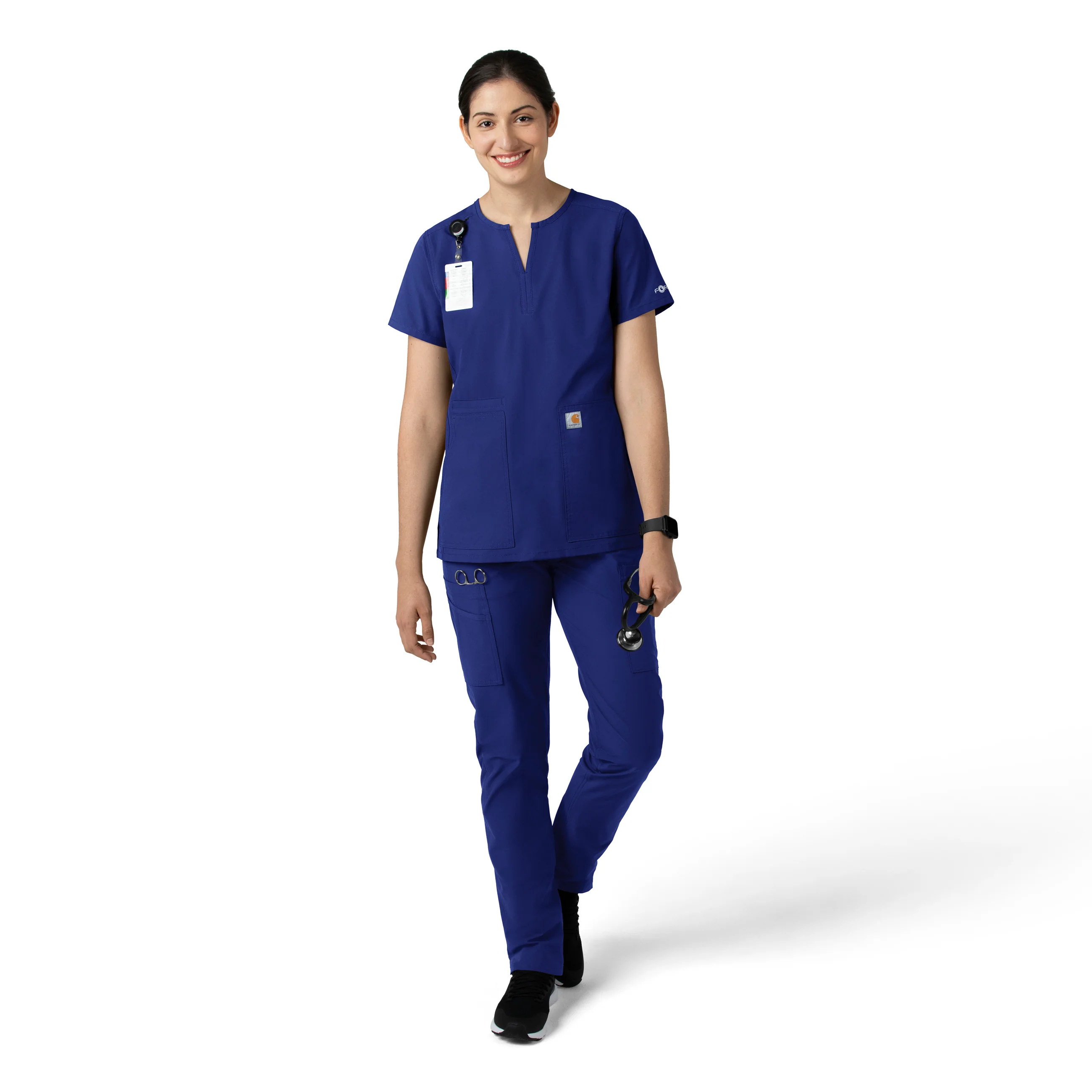 Carhartt Force Essentials Women's Straight Leg Scrub Pant - Galaxy Blue - Image 3