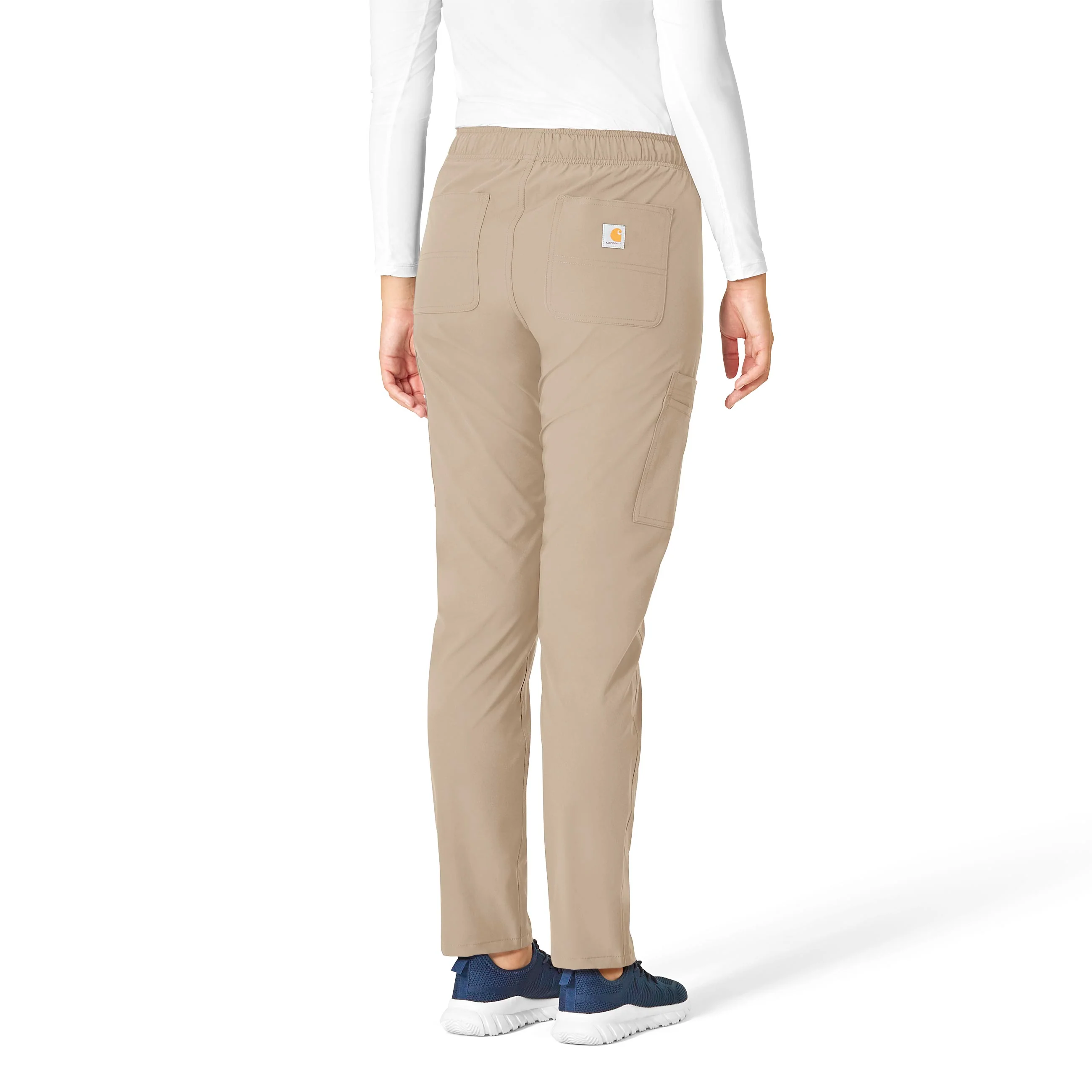 Carhartt Force Essentials Women's Straight Leg Scrub Pant - Khaki - Image 2