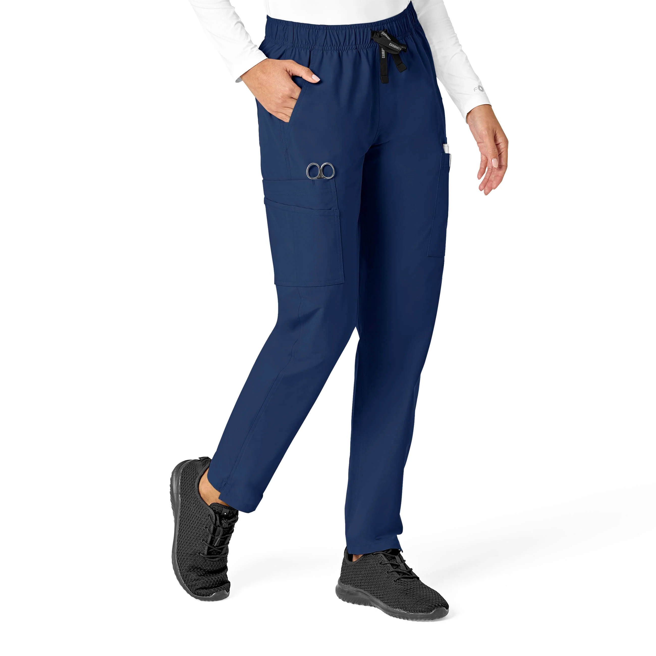 Carhartt Force Essentials Women's Straight Leg Scrub Pant - Navy - Image 3