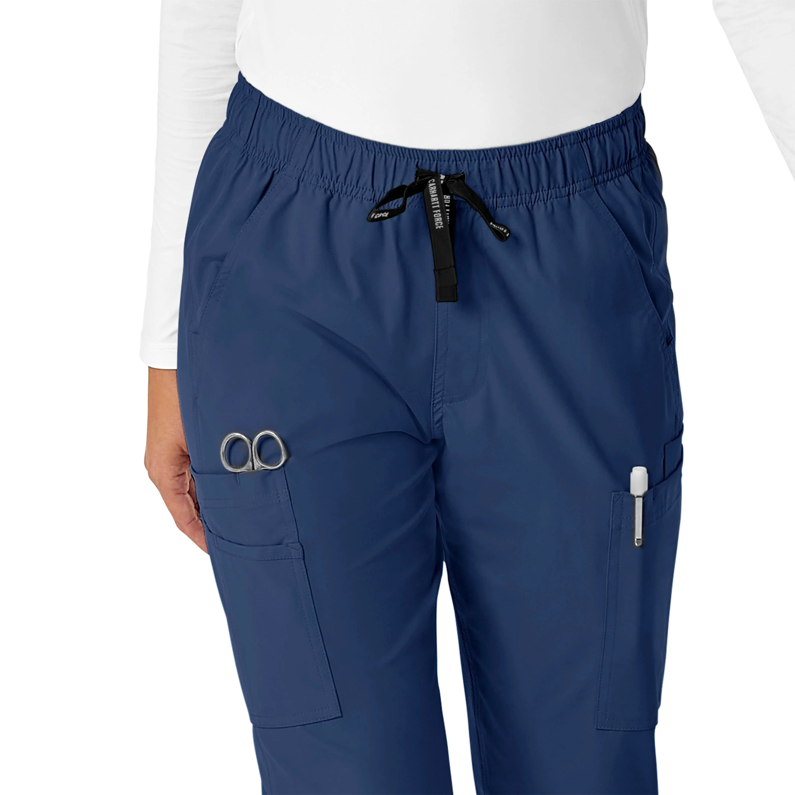Carhartt Force Essentials Women's Straight Leg Scrub Pant - Navy - Image 4