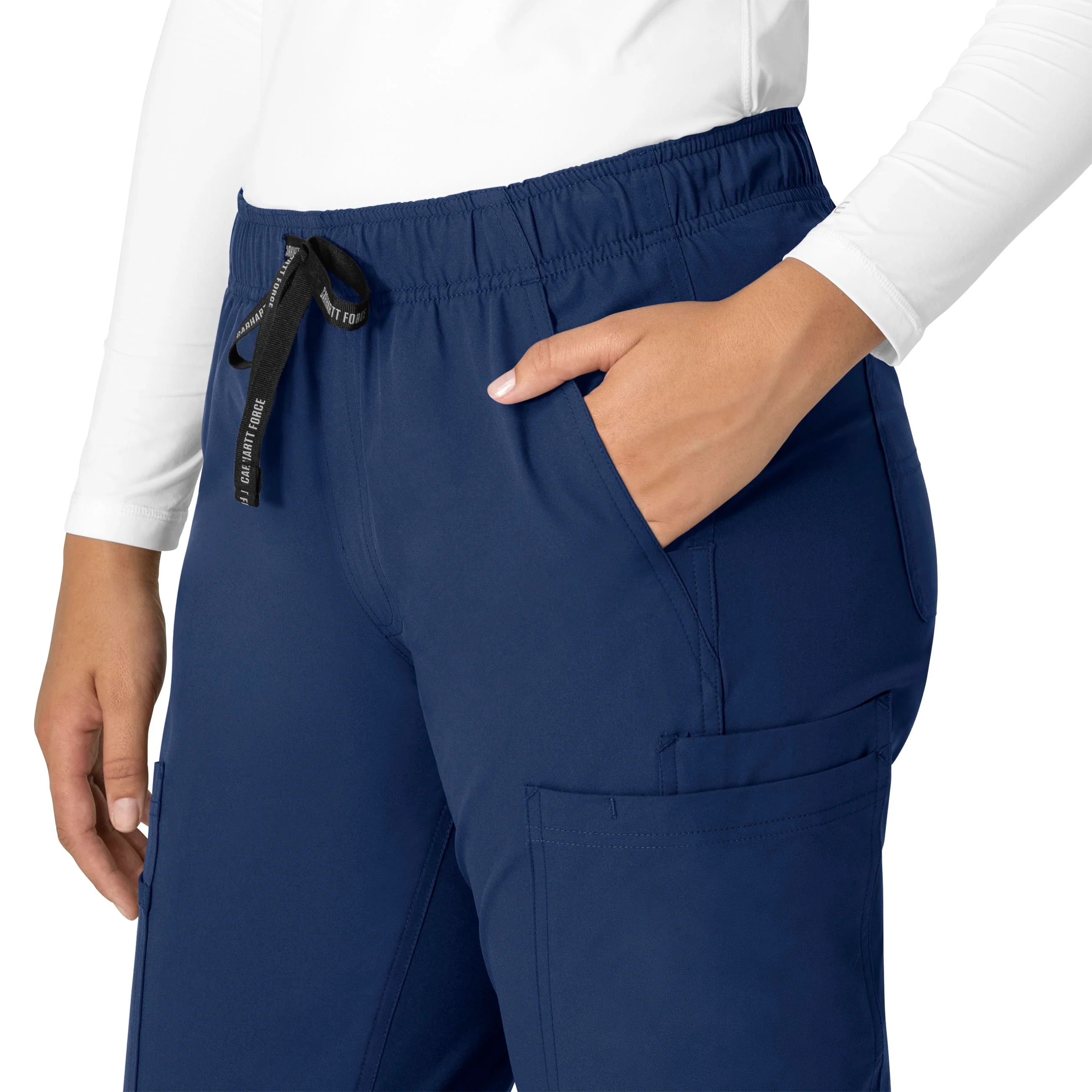 Carhartt Force Essentials Women's Straight Leg Scrub Pant - Navy - Image 5
