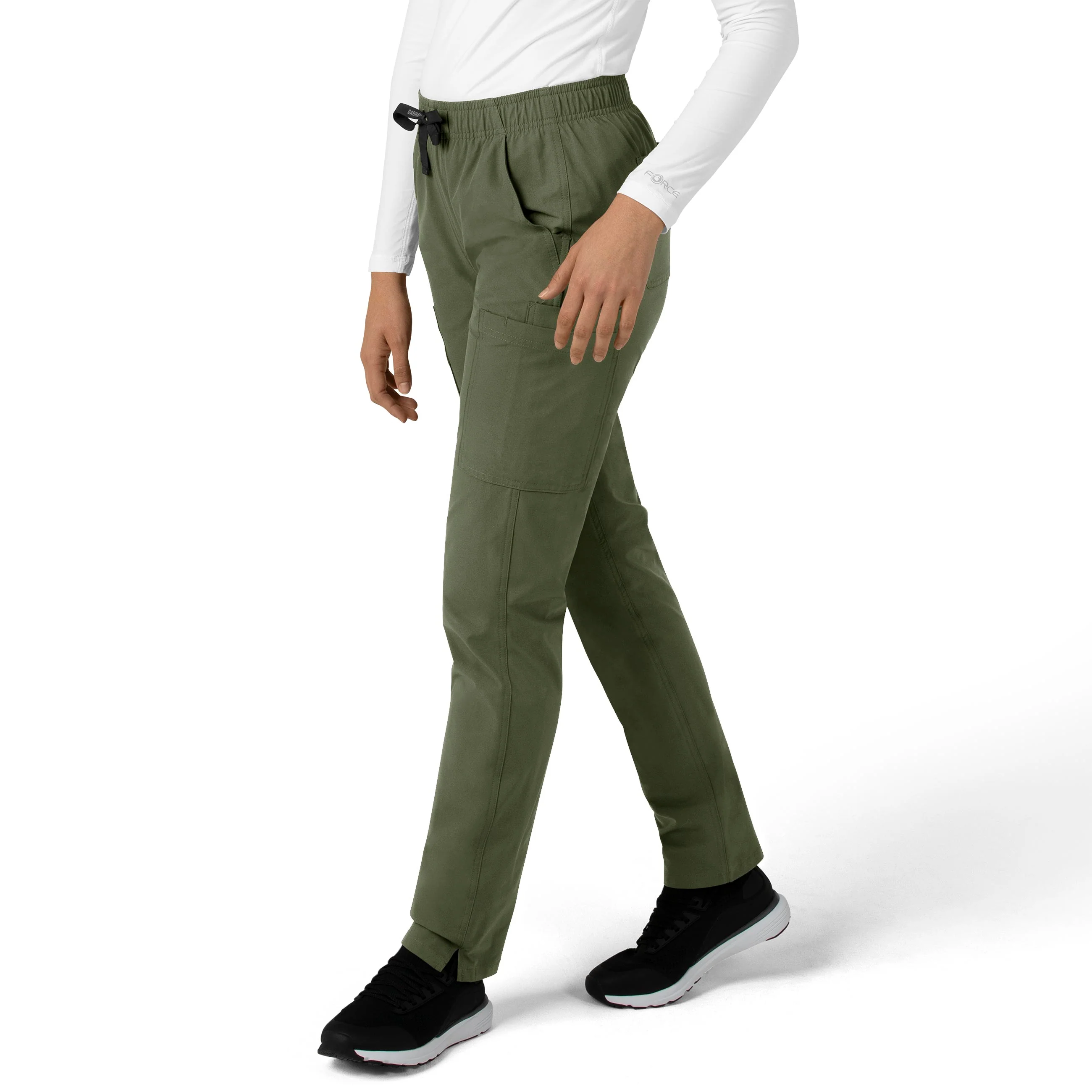 Carhartt Force Essentials Women's Straight Leg Scrub Pant - Olive - Image 4