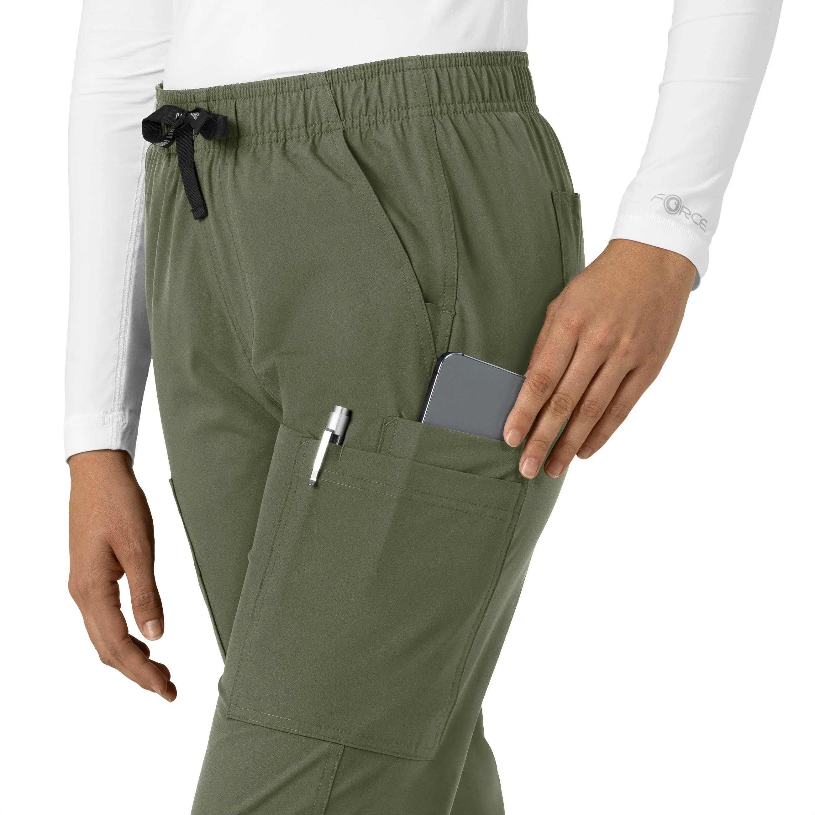 Carhartt Force Essentials Women's Straight Leg Scrub Pant - Olive - Image 5