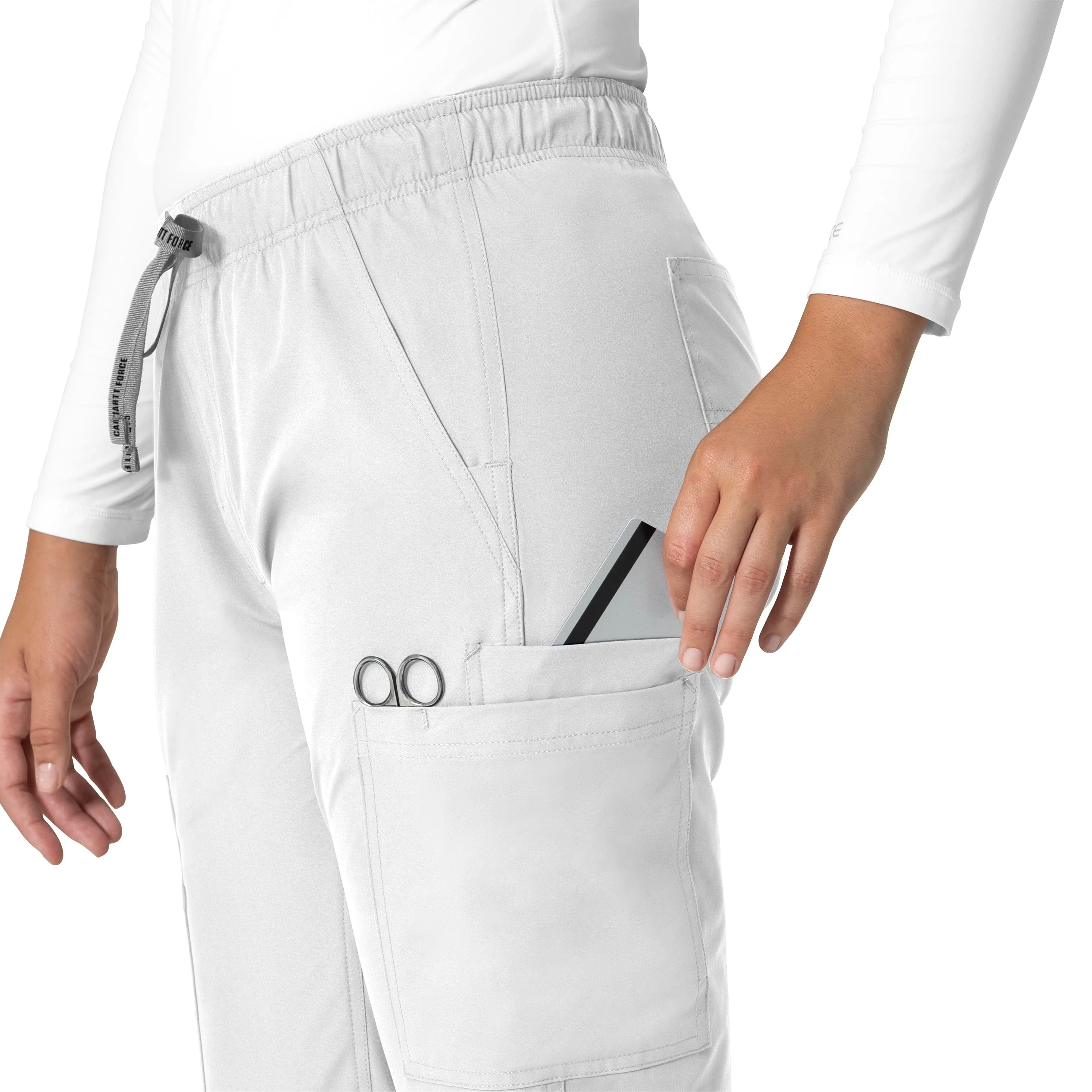 Carhartt Force Essentials Women's Straight Leg Scrub Pant - White - Image 6