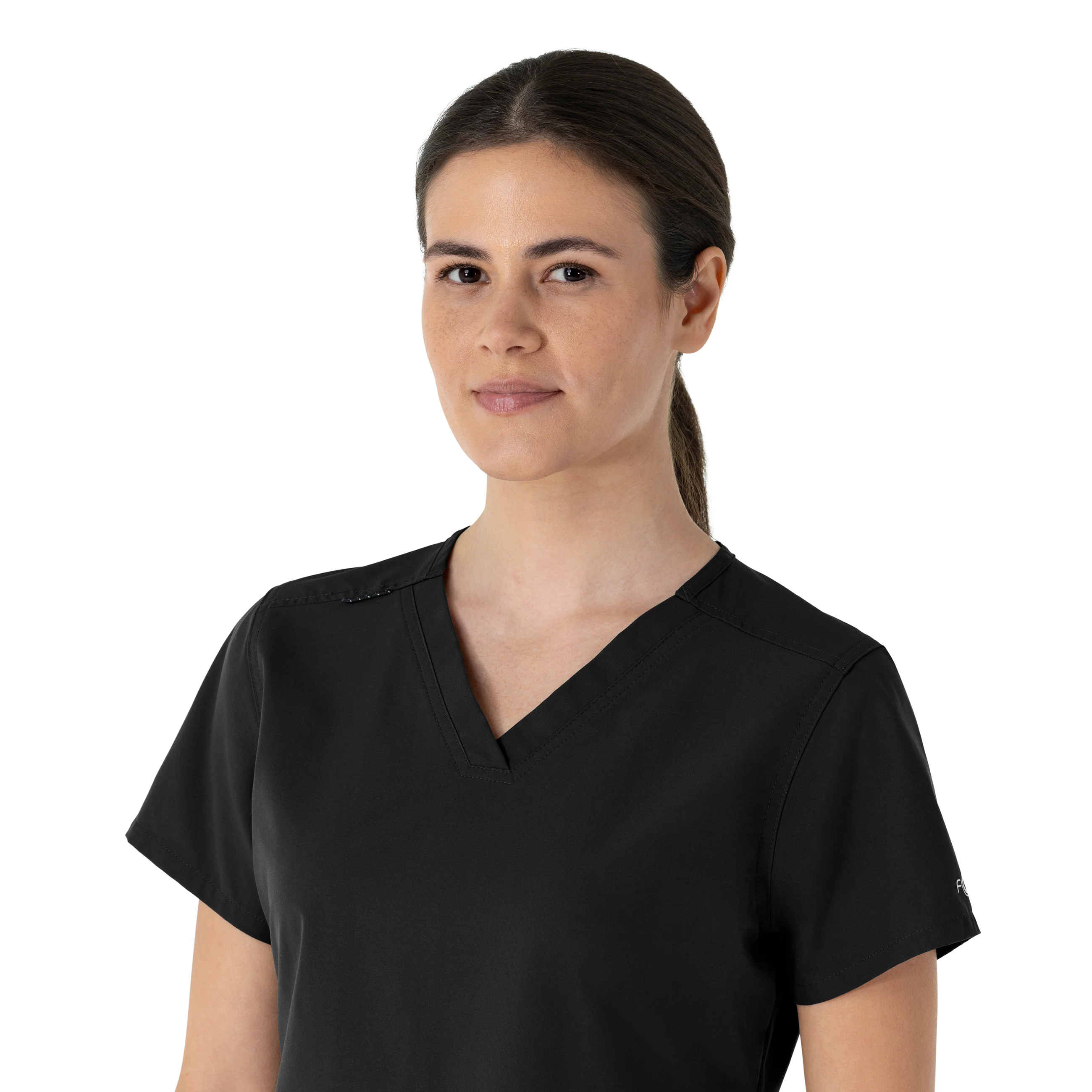 Carhartt Force Essentials Women's V-Neck Scrub Top - Black - Image 8