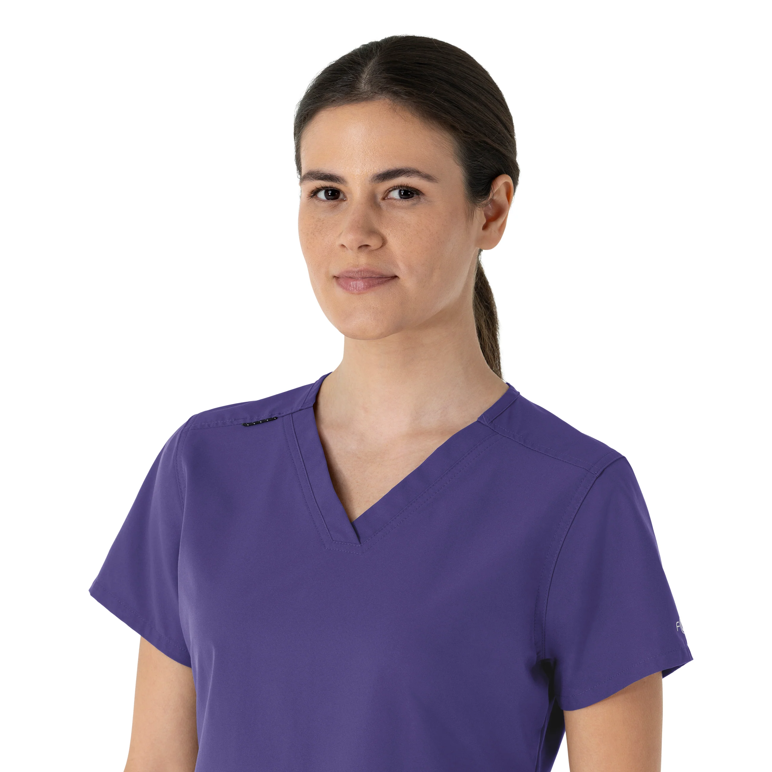 Carhartt Force Essentials Women's V-Neck Scrub Top - Grape - Image 8