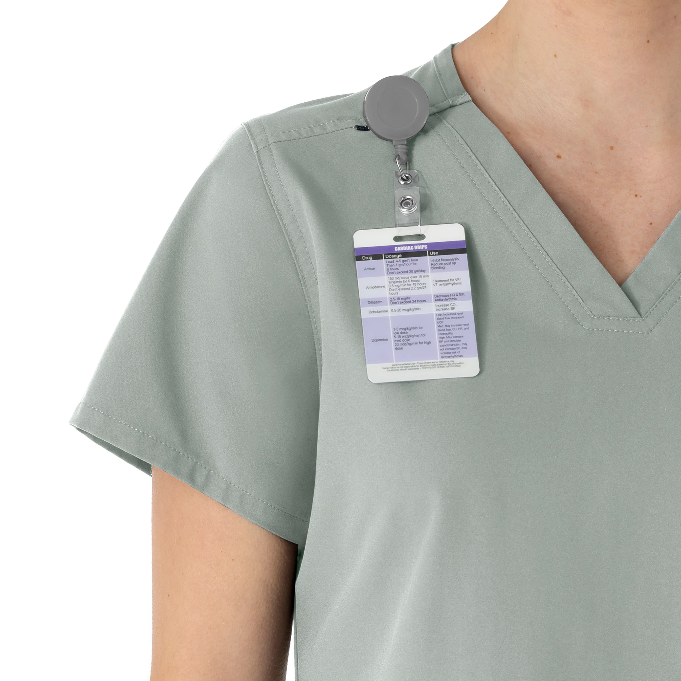 Carhartt Force Essentials Women's V-Neck Scrub Top - Grey - Image 7