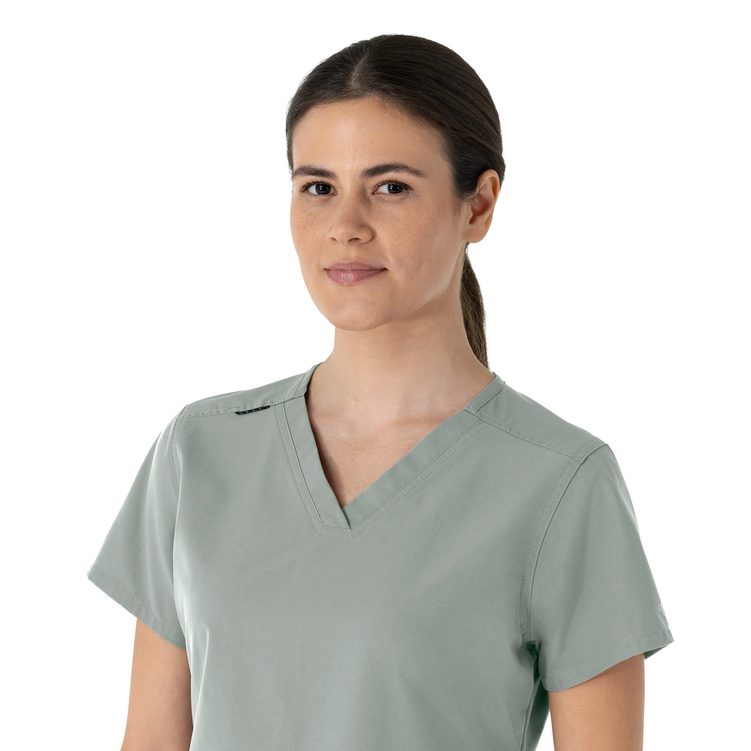 Carhartt Force Essentials Women's V-Neck Scrub Top - Grey - Image 8