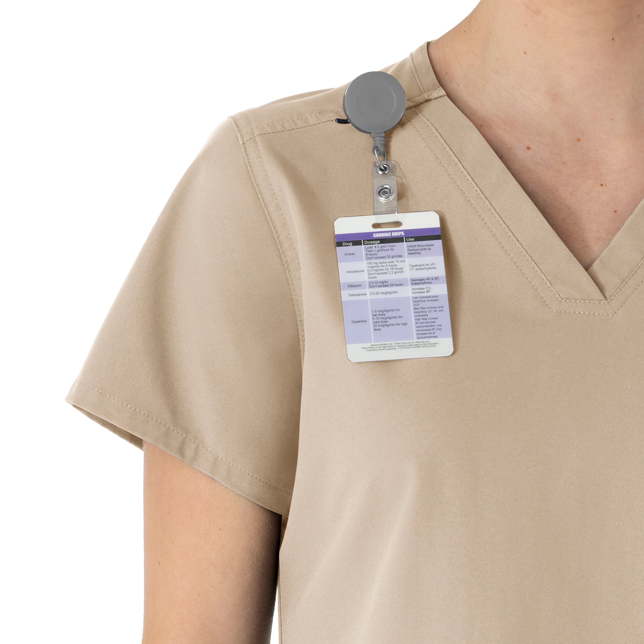 Carhartt Force Essentials Women's V-Neck Scrub Top - Khaki - Image 7