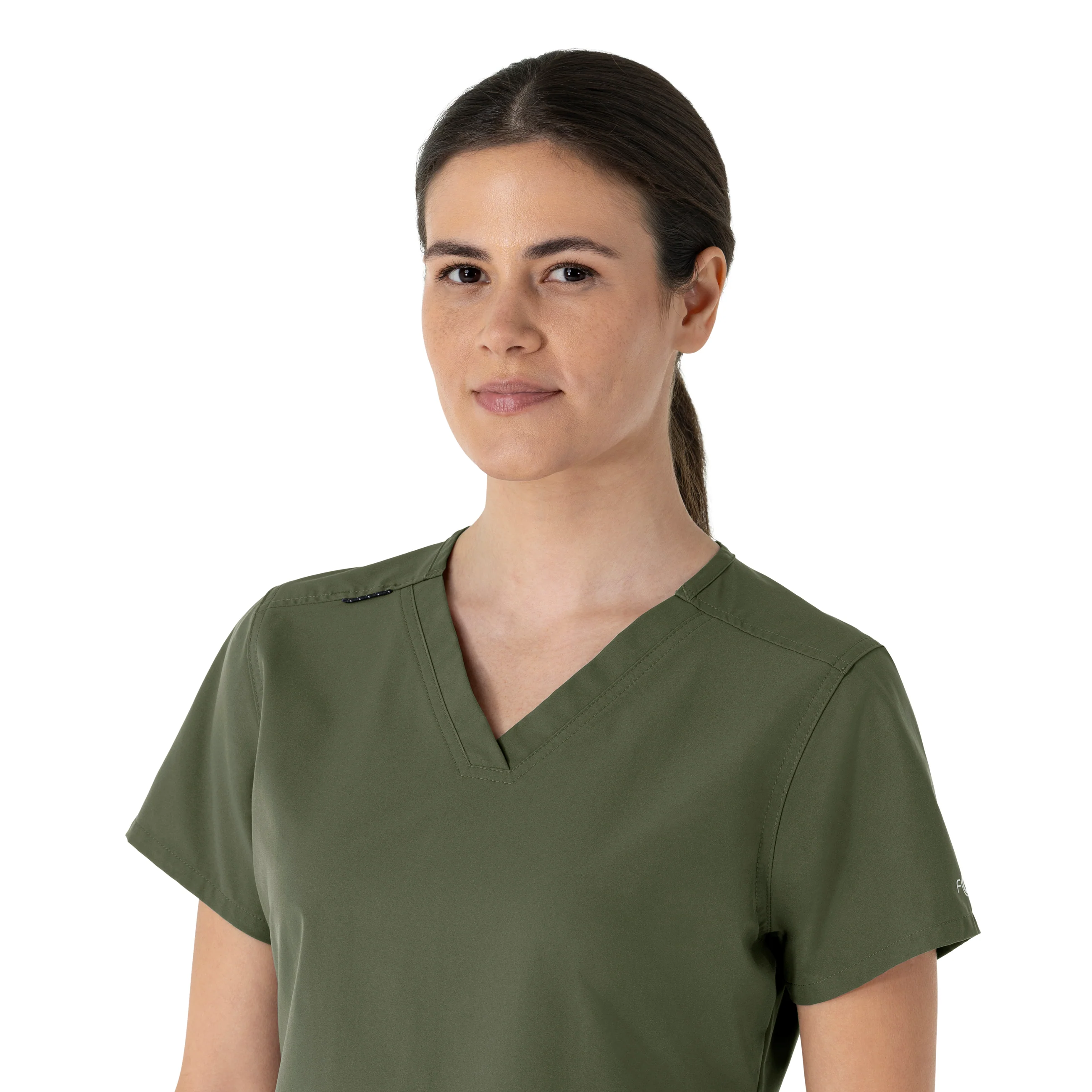 Carhartt Force Essentials Women's V-Neck Scrub Top - Olive - Image 8