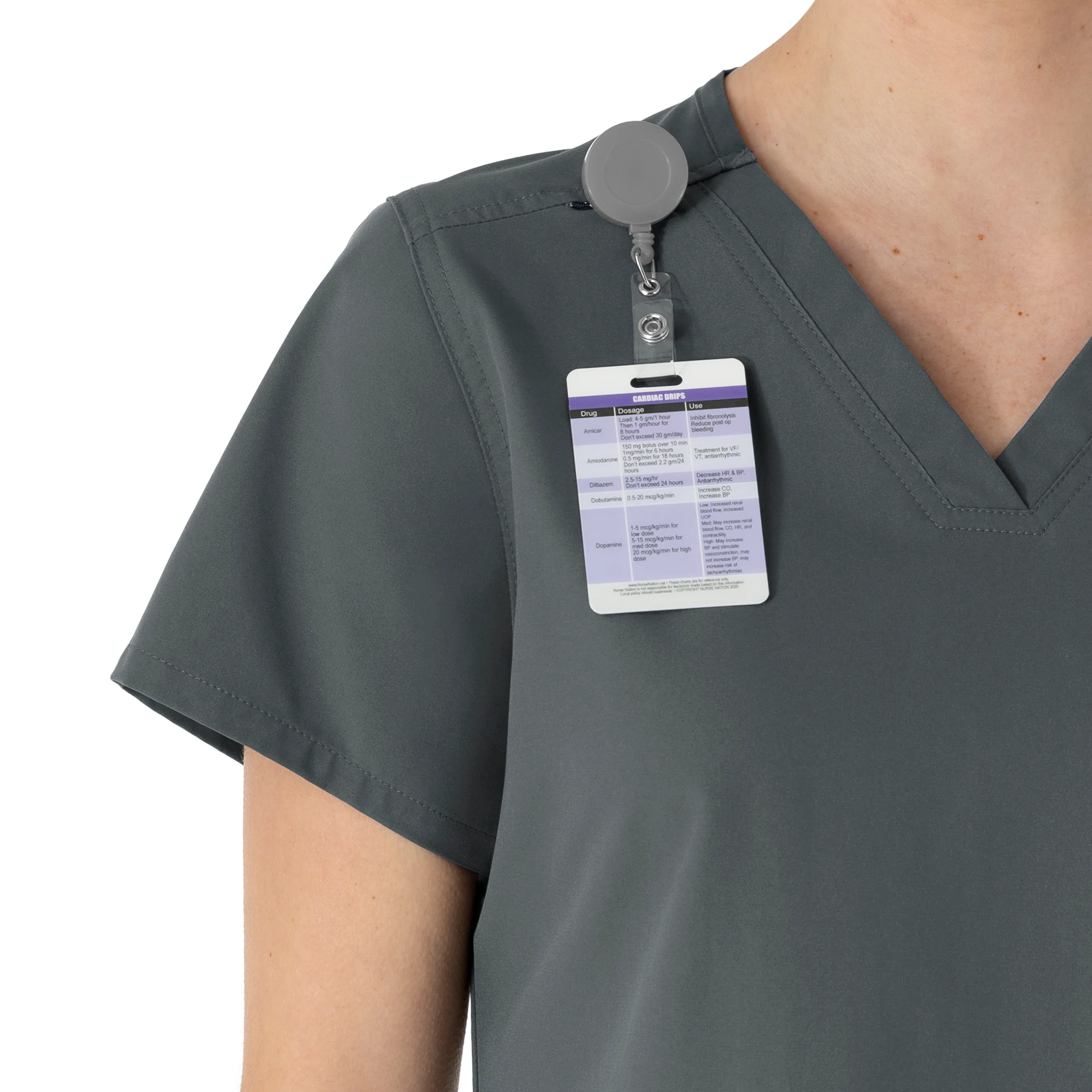 Carhartt Force Essentials Women's V-Neck Scrub Top - Pewter - Image 7