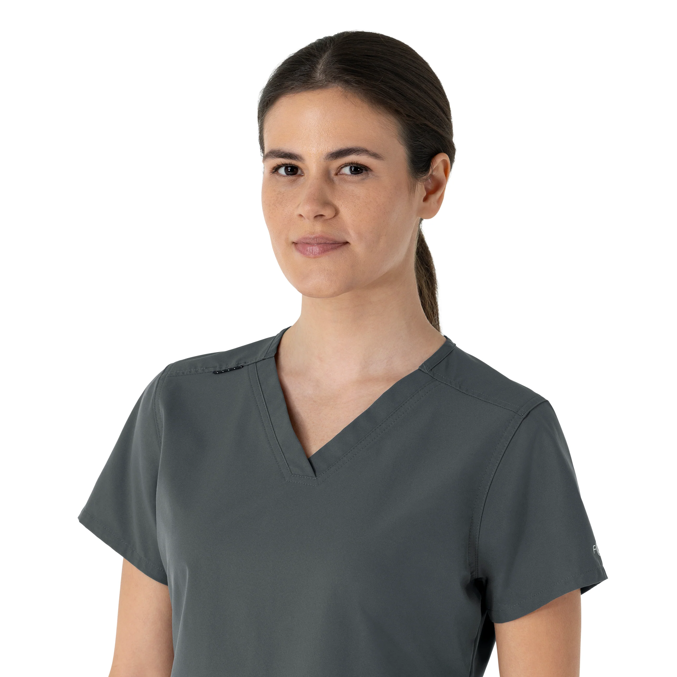 Carhartt Force Essentials Women's V-Neck Scrub Top - Pewter - Image 8