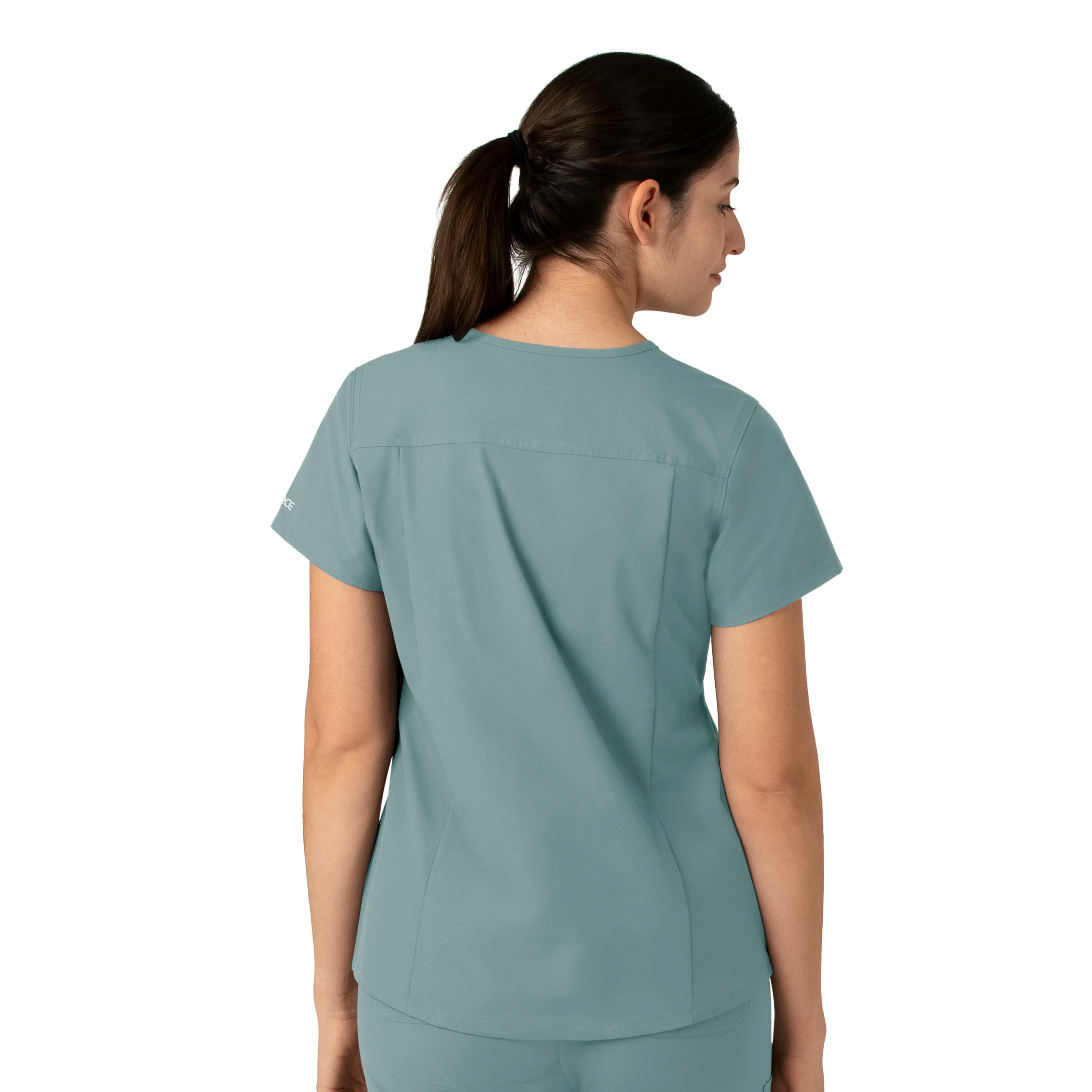 Carhartt Force Essentials Women's V-Neck Scrub Top - Summer Blue - Image 2
