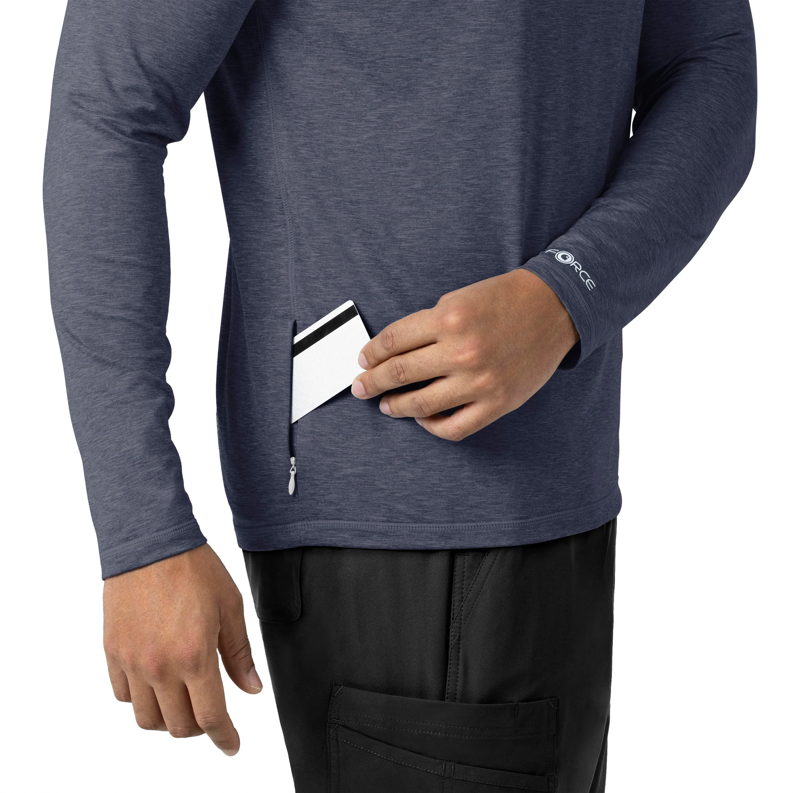 Carhartt Force Men's Long Sleeve Tee - Navy Heather - Image 5