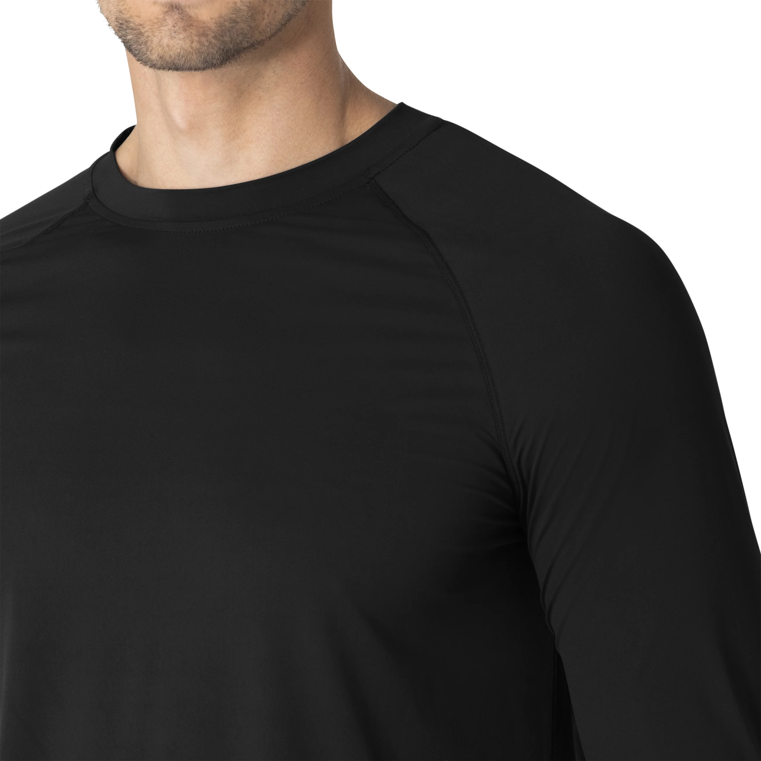 Carhartt Force Sub-Scrubs Men's Performance Long Sleeve Tee - Black - Image 3