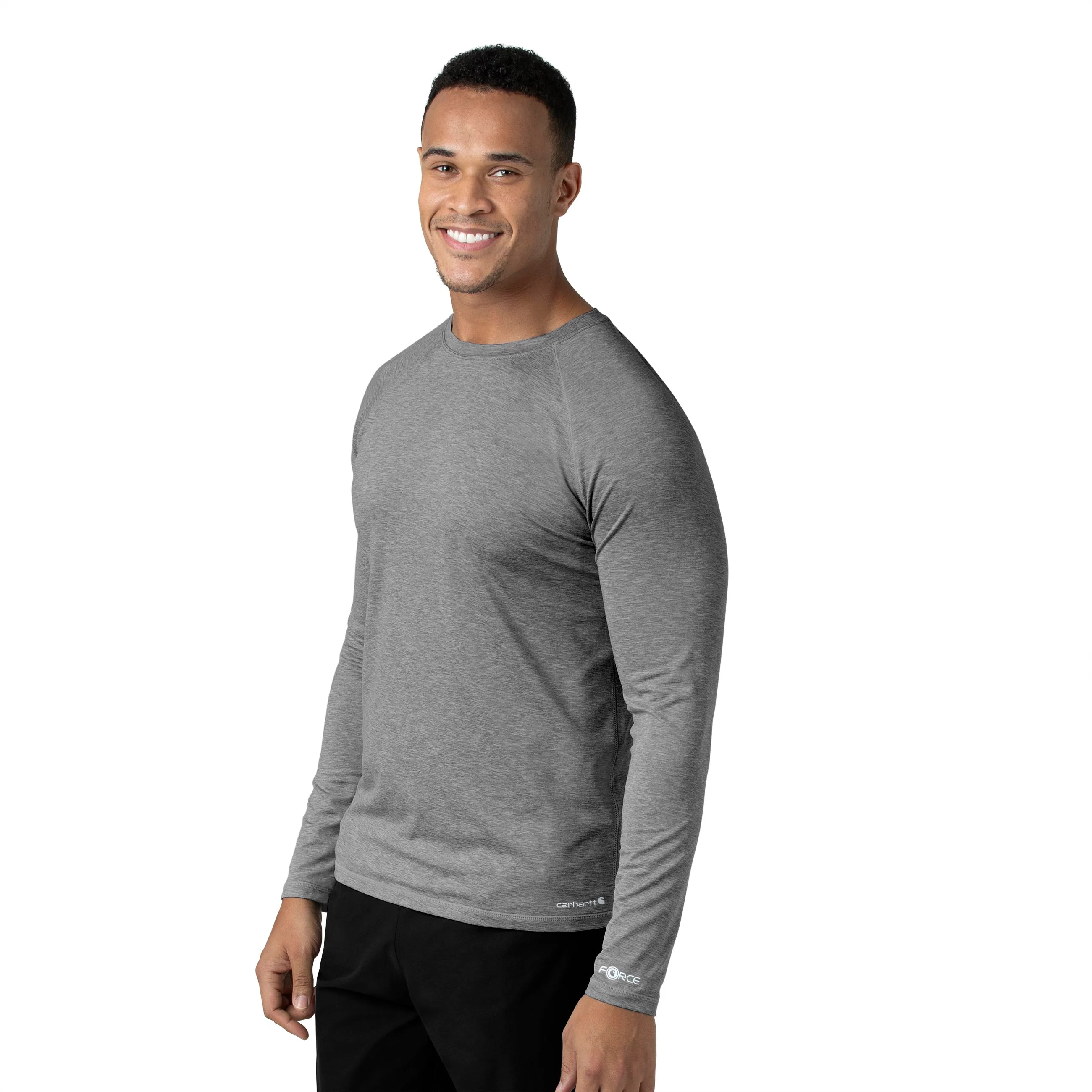Carhartt Force Men's Performance Long Sleeve Tee - Grey Heather - Image 4