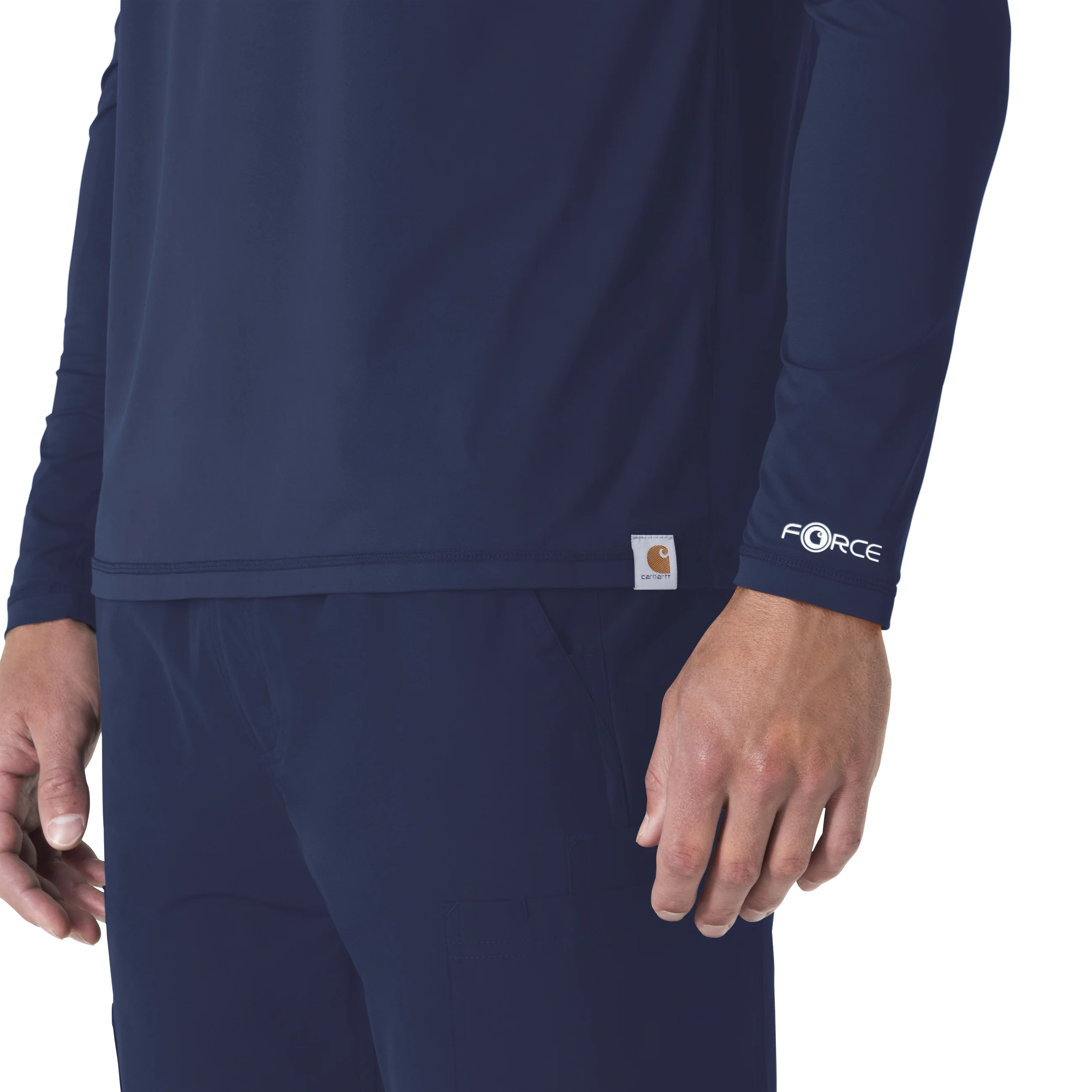 Carhartt Force Sub-Scrubs Men's Performance Long Sleeve Tee - Navy - Image 5