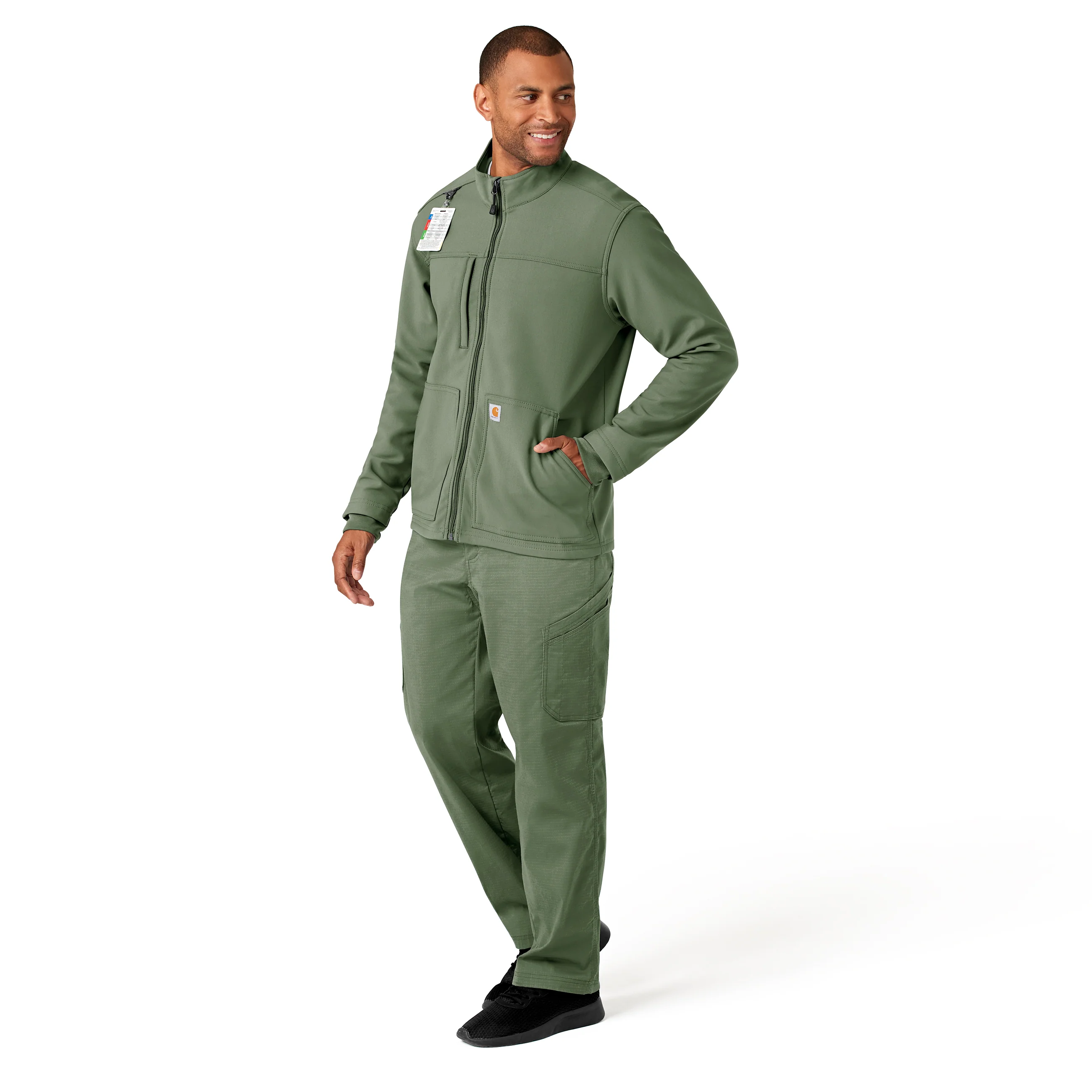 Carhartt Rugged Flex Men's Bonded Fleece Jacket - Olive - Image 3
