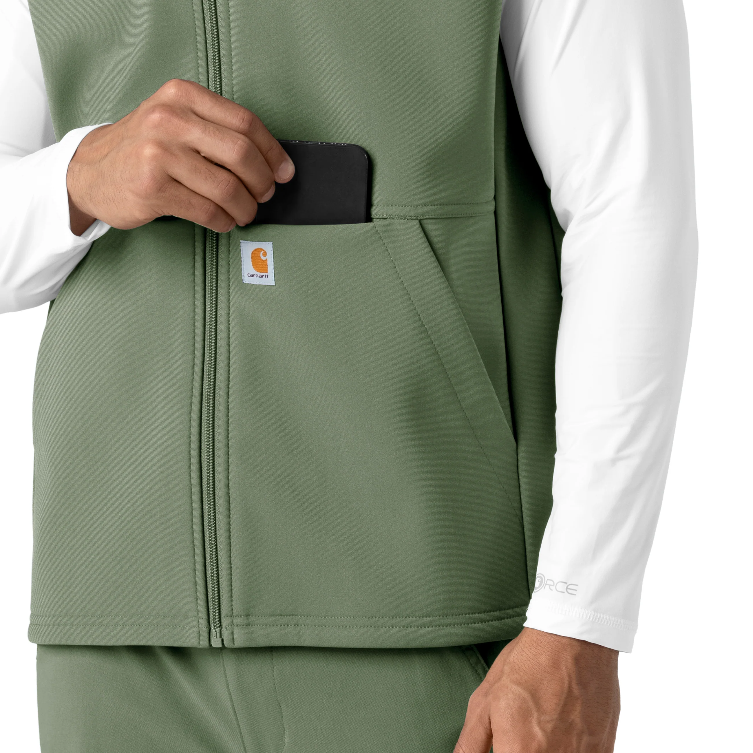 Carhartt Rugged Flex Men's Bonded Fleece Vest - Olive - Image 7