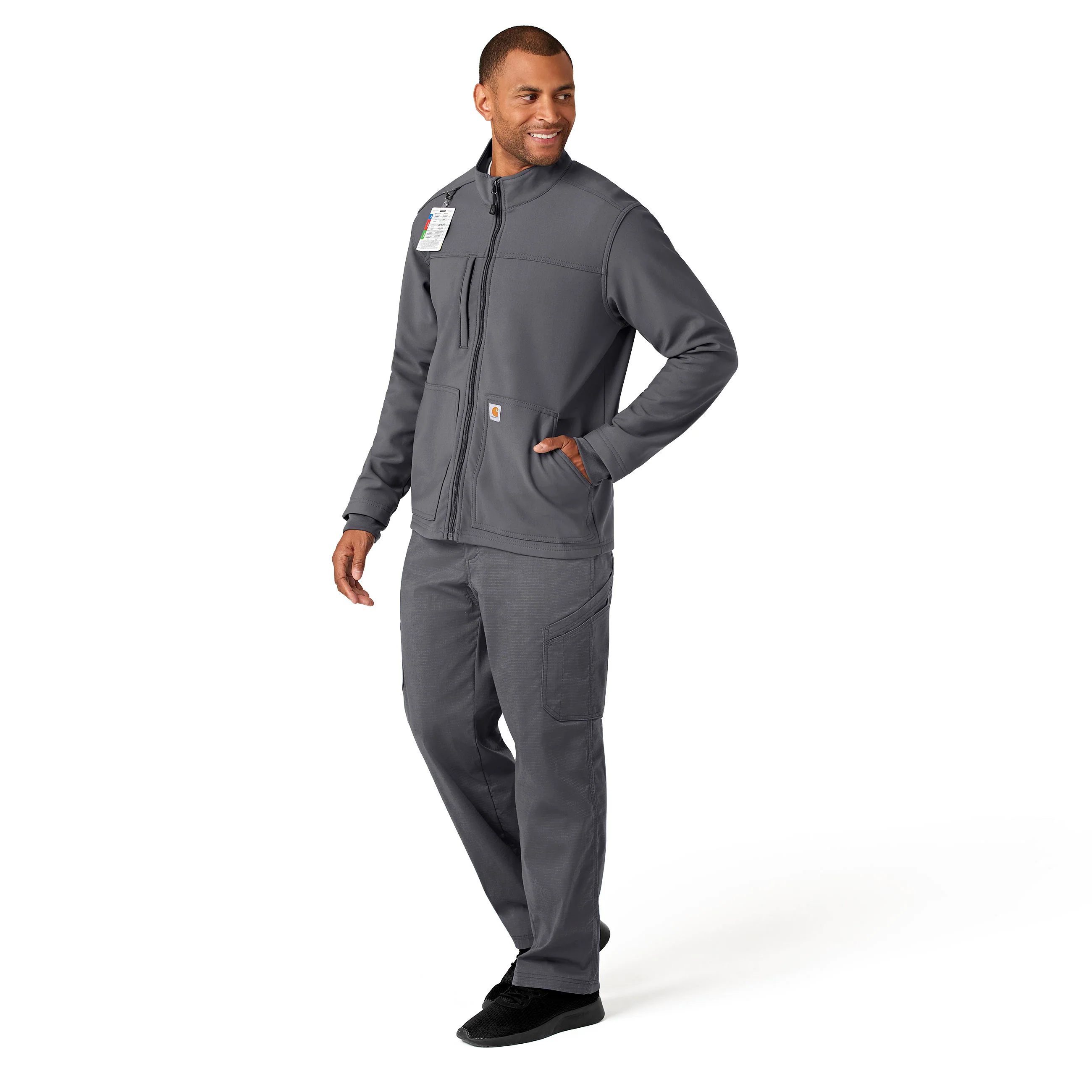 Carhartt Rugged Flex Men's Bonded Fleece Jacket - Pewter - Image 3