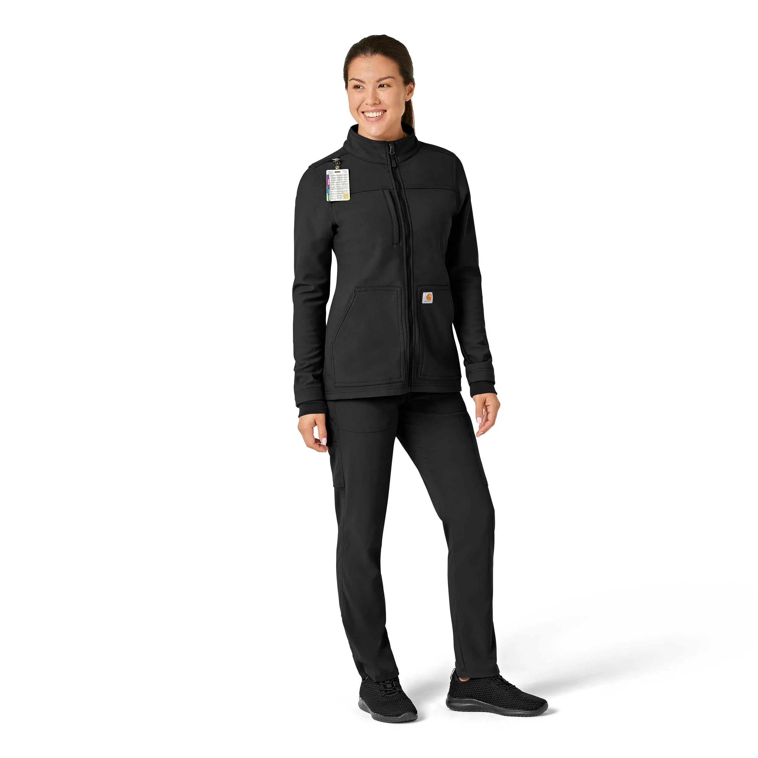 Carhartt Rugged Flex Women's Bonded Fleece Jacket - Black - Image 3