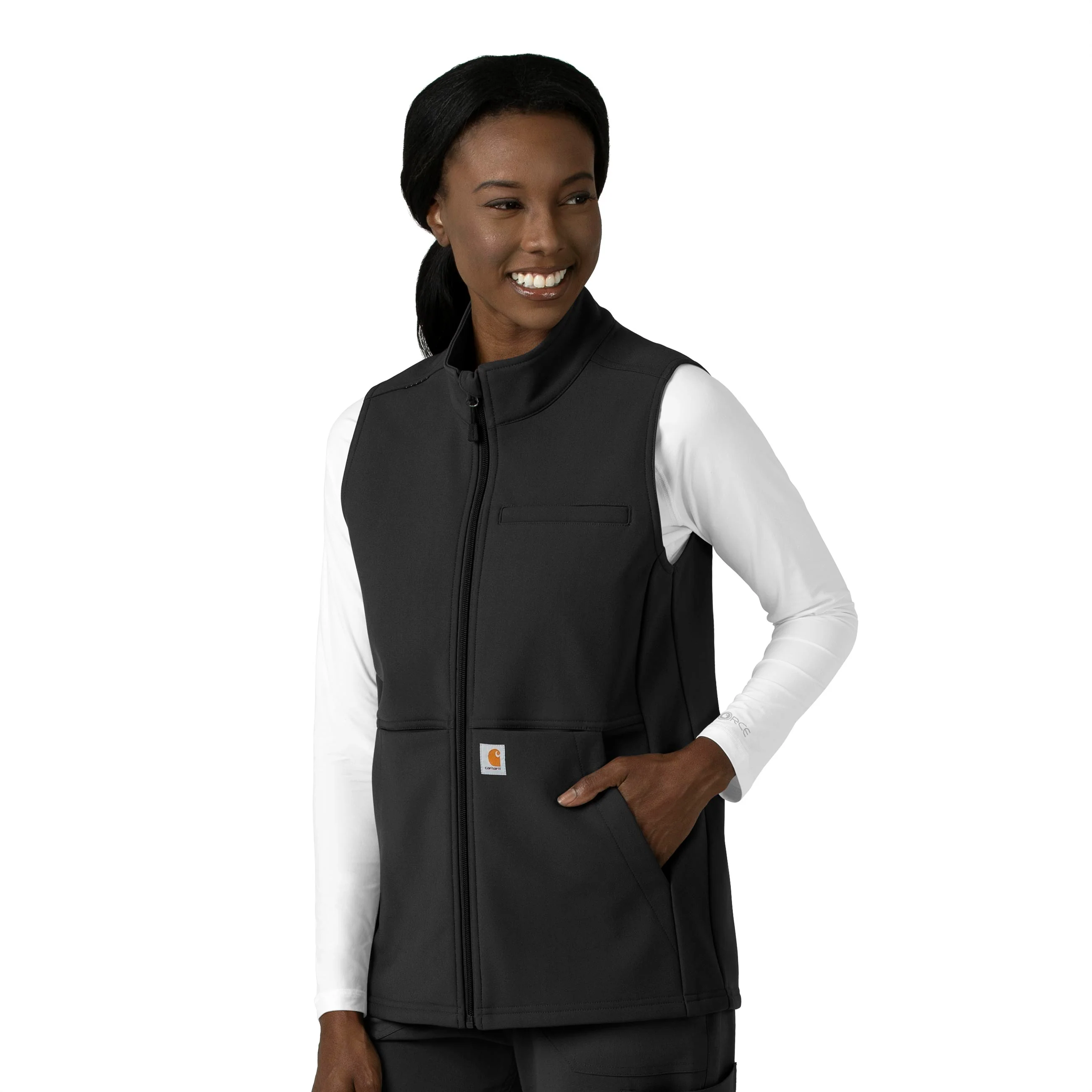 Carhartt Rugged Flex Women's Bonded Fleece Vest - Black - Image 4