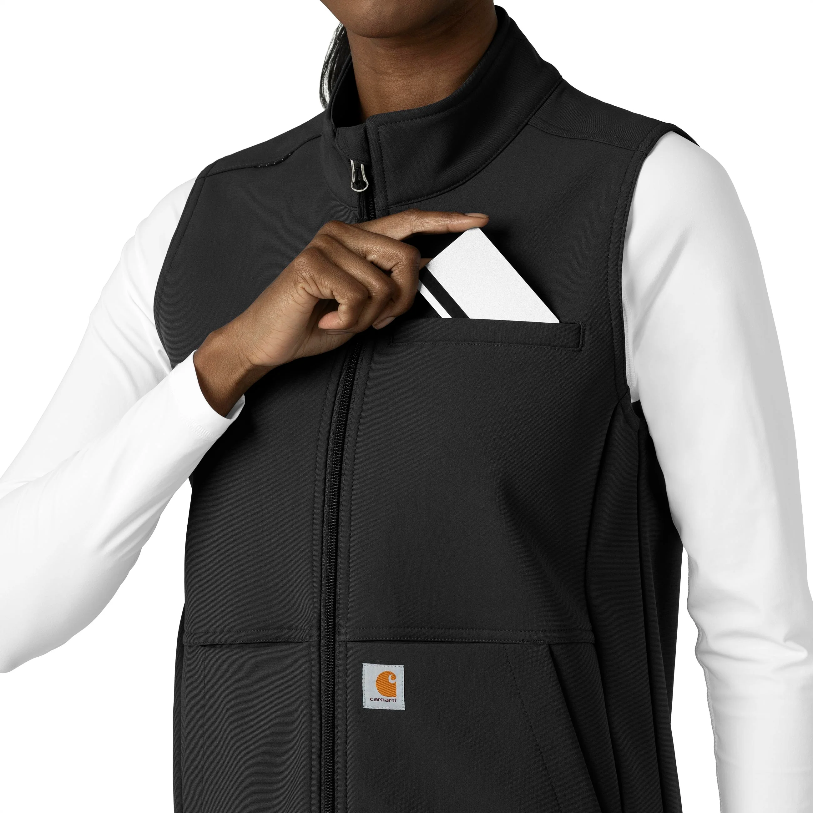 Carhartt Rugged Flex Women's Bonded Fleece Vest - Black - Image 7