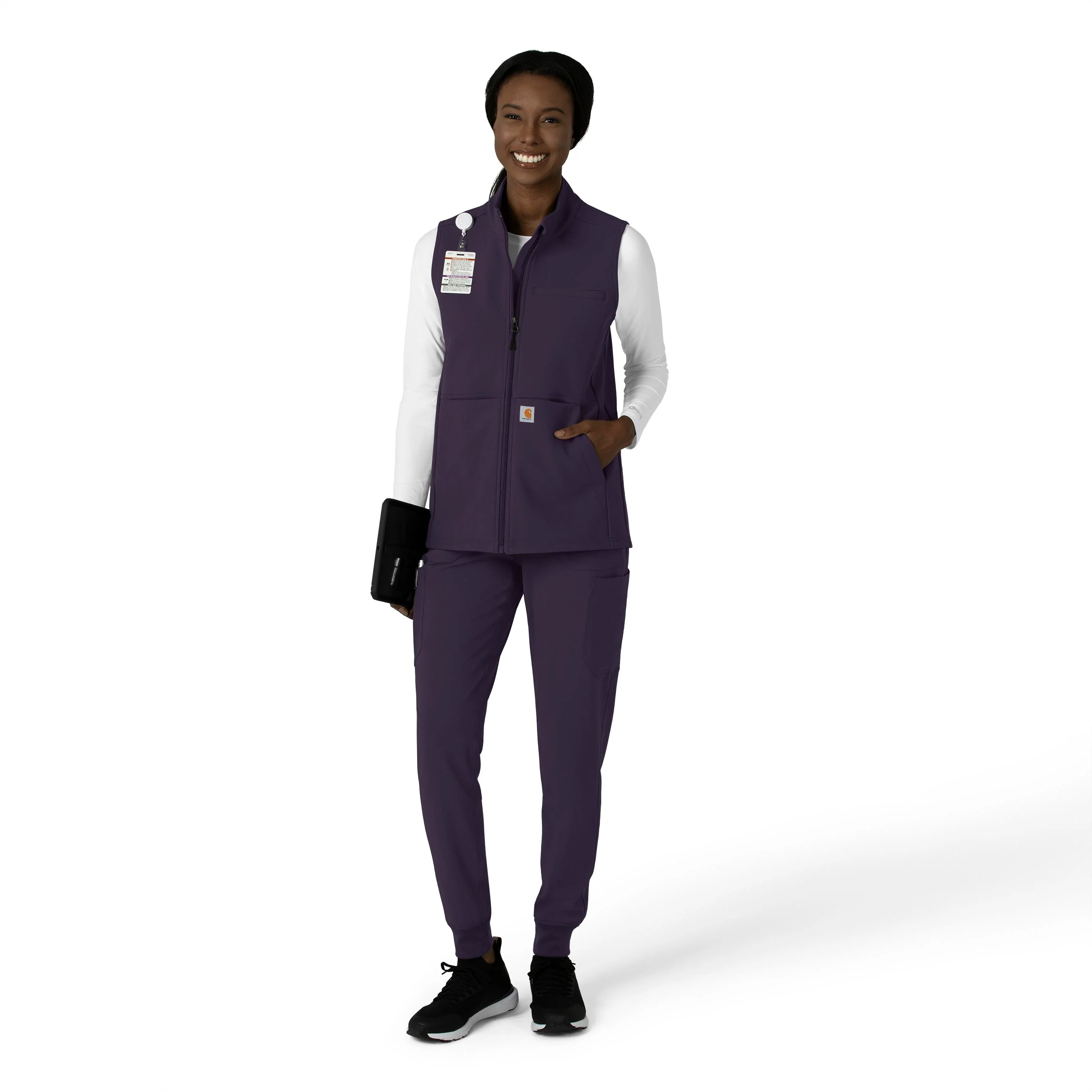 Carhartt Rugged Flex Women's Bonded Fleece Vest - Black Plum - Image 3