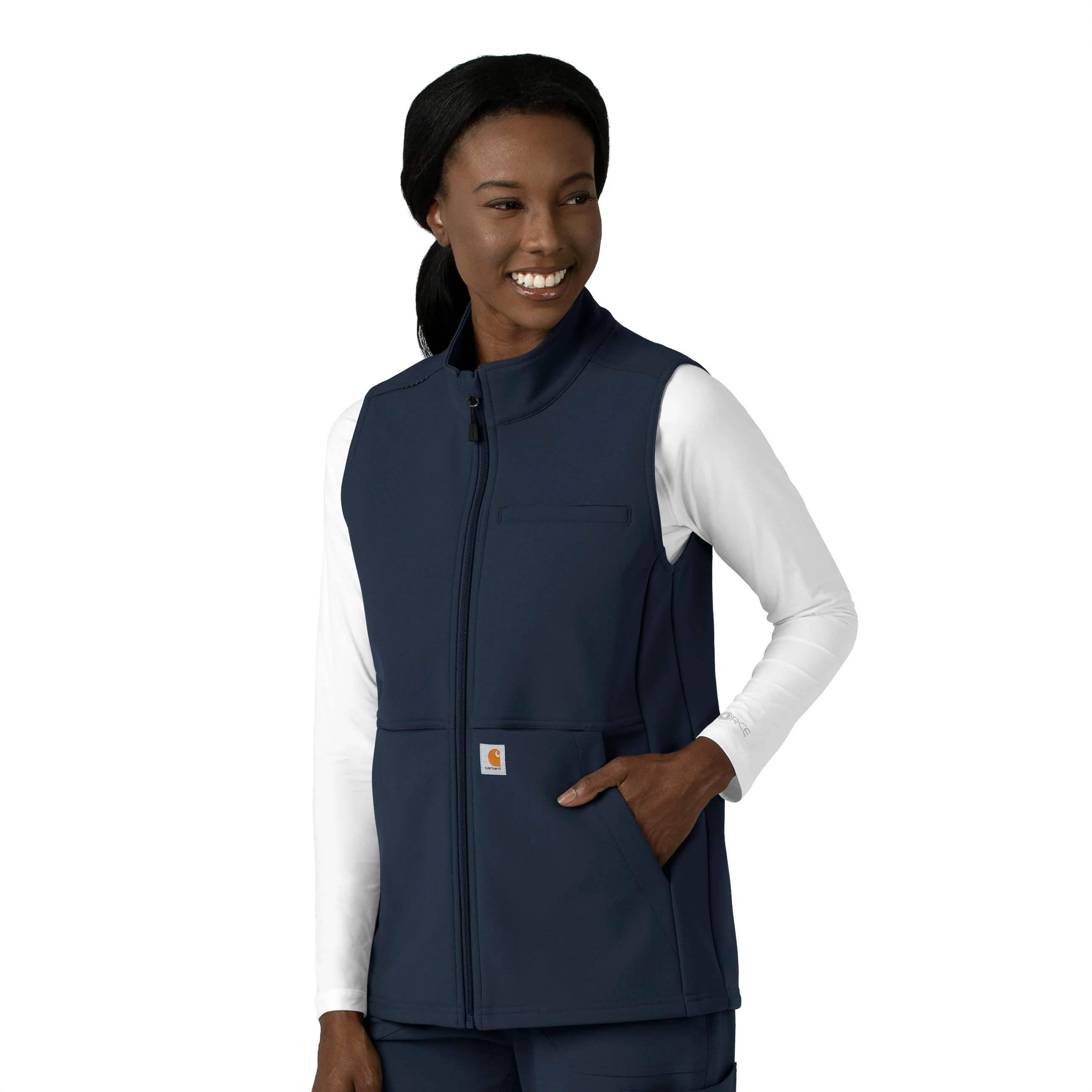 Carhartt Rugged Flex Women's Bonded Fleece Vest - Navy - Image 4