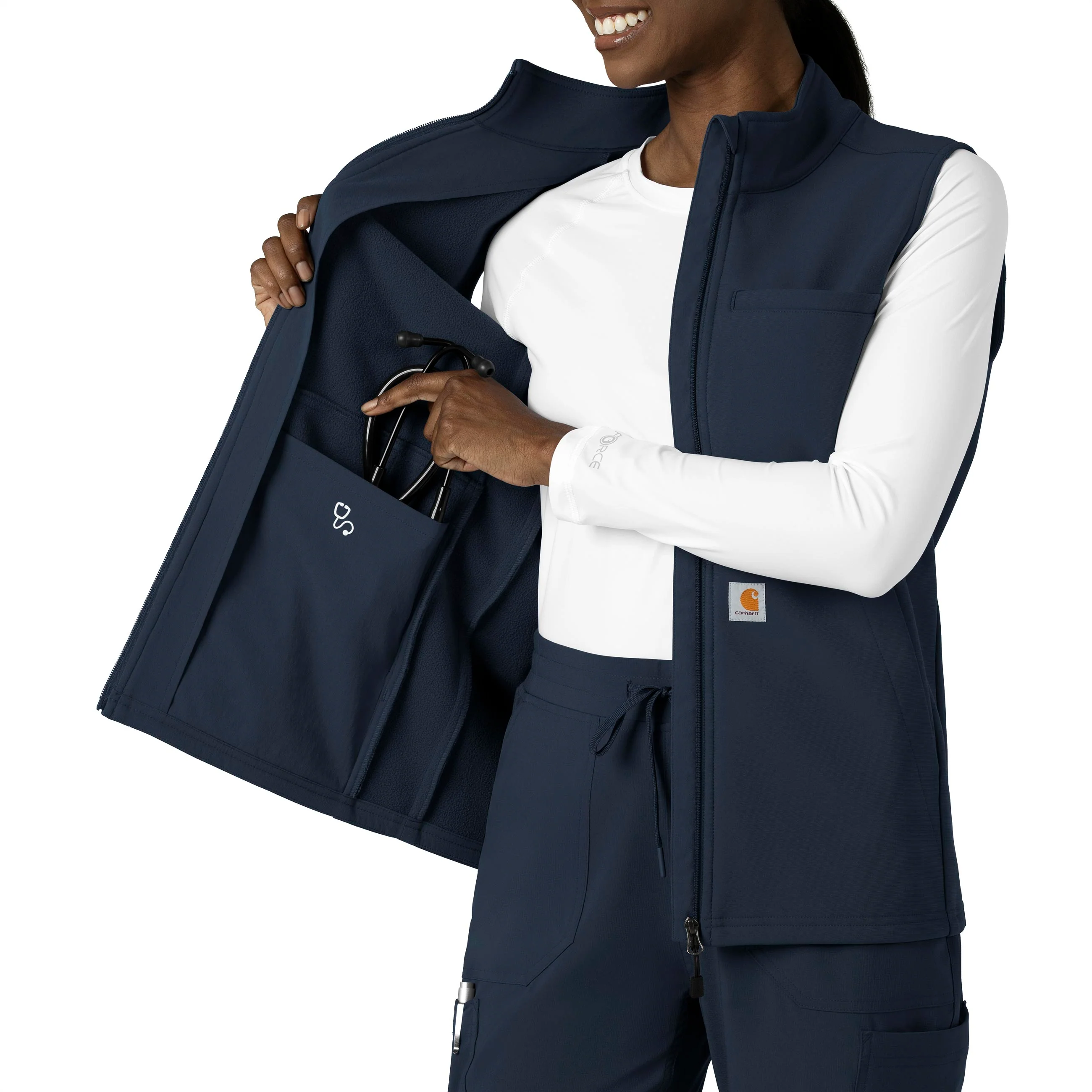 Carhartt Rugged Flex Women's Bonded Fleece Vest - Navy - Image 8