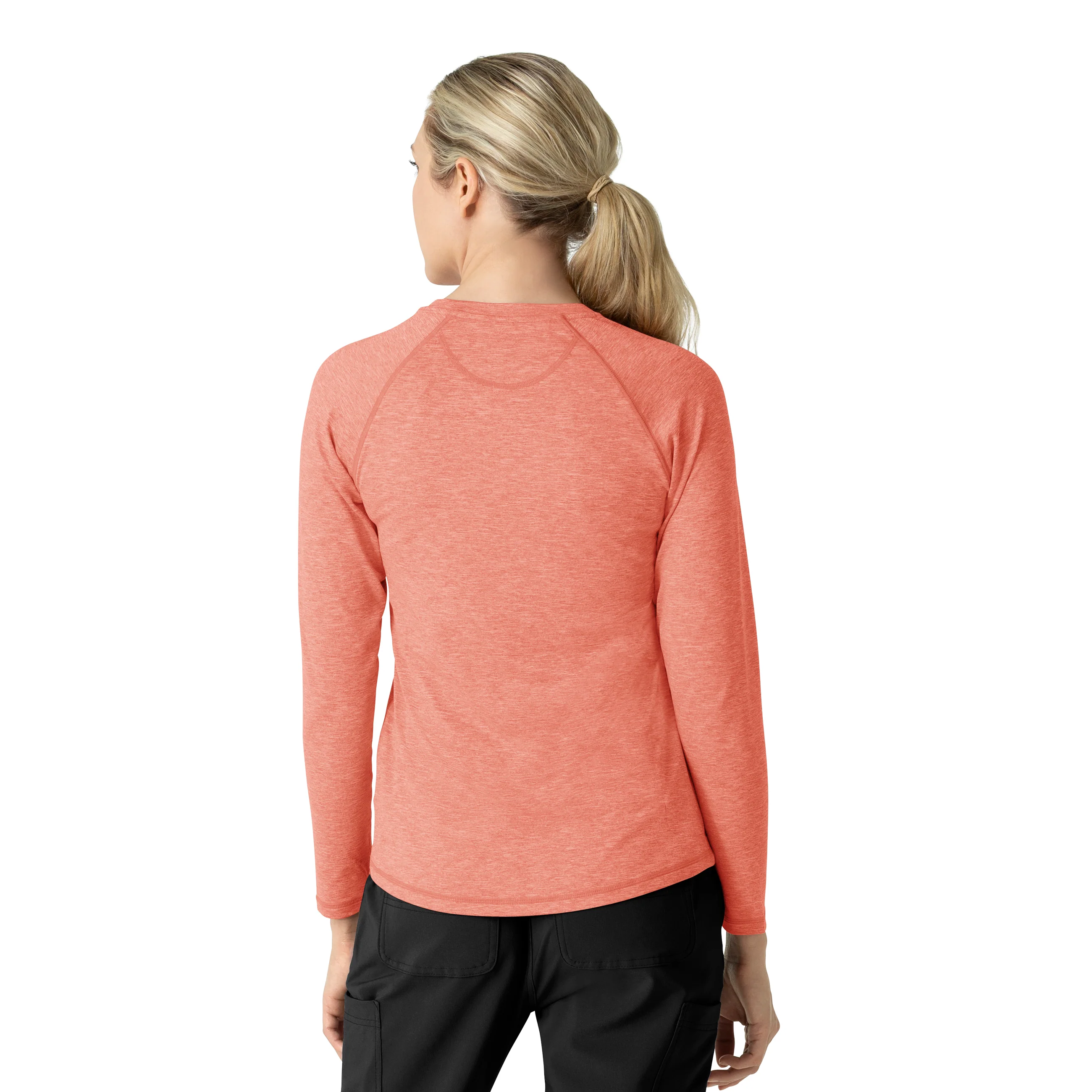 Carhartt Force Women's Performance Long Sleeve Tee - Dusty Cedar Heather - Image 2