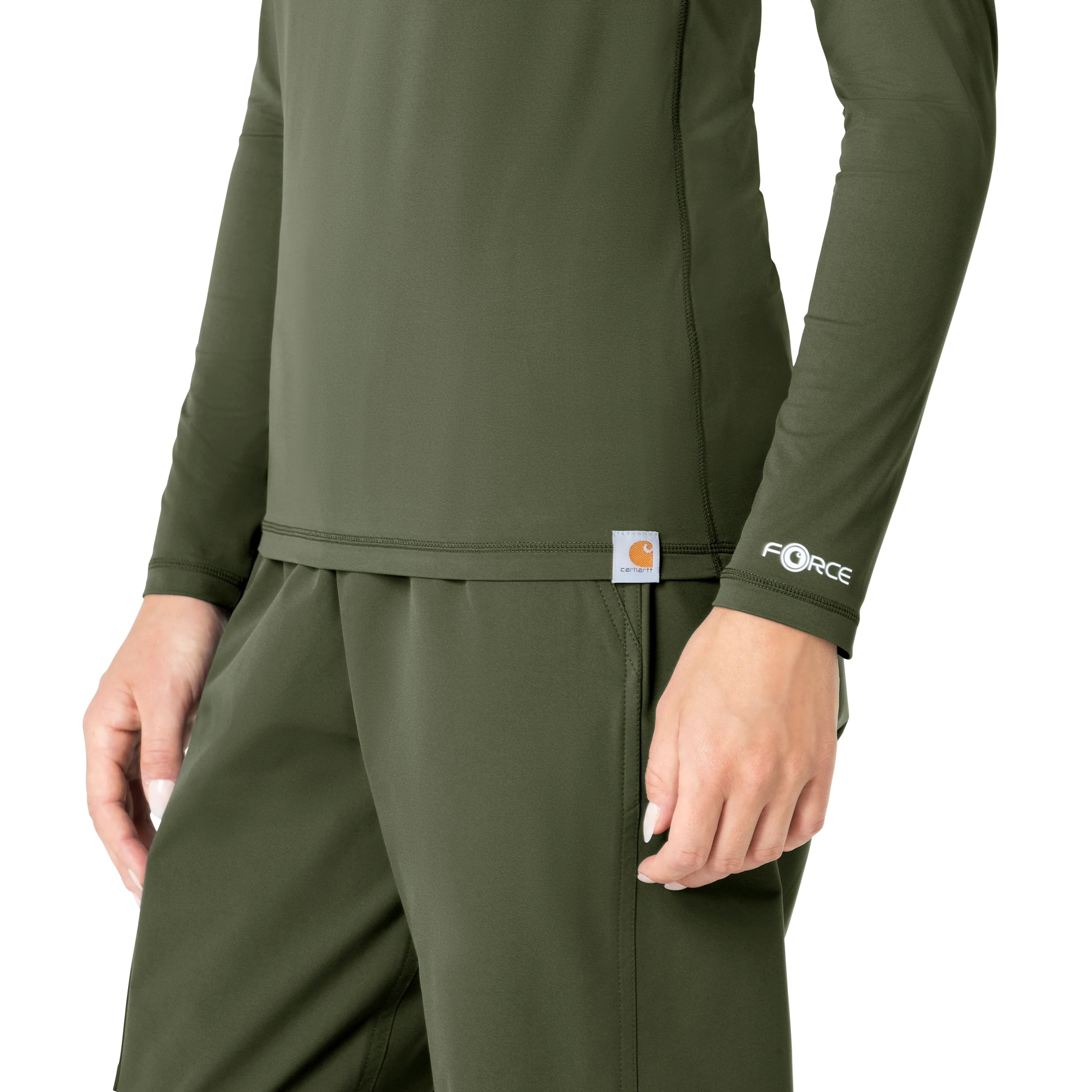 Carhartt Women's Performance Long Sleeve Tee - Olive - Image 4