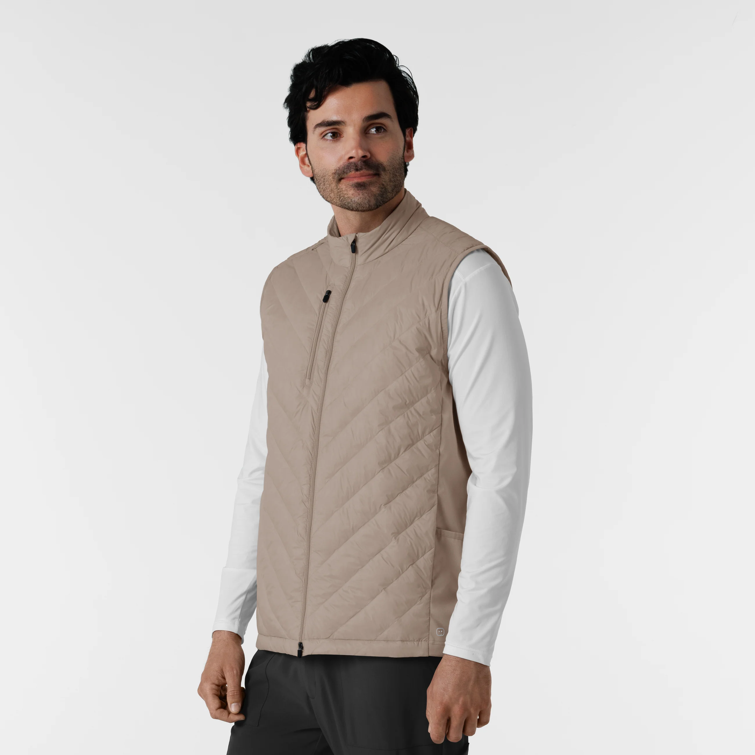 Men's Quilted Scrub Vest - Haze - Image 4