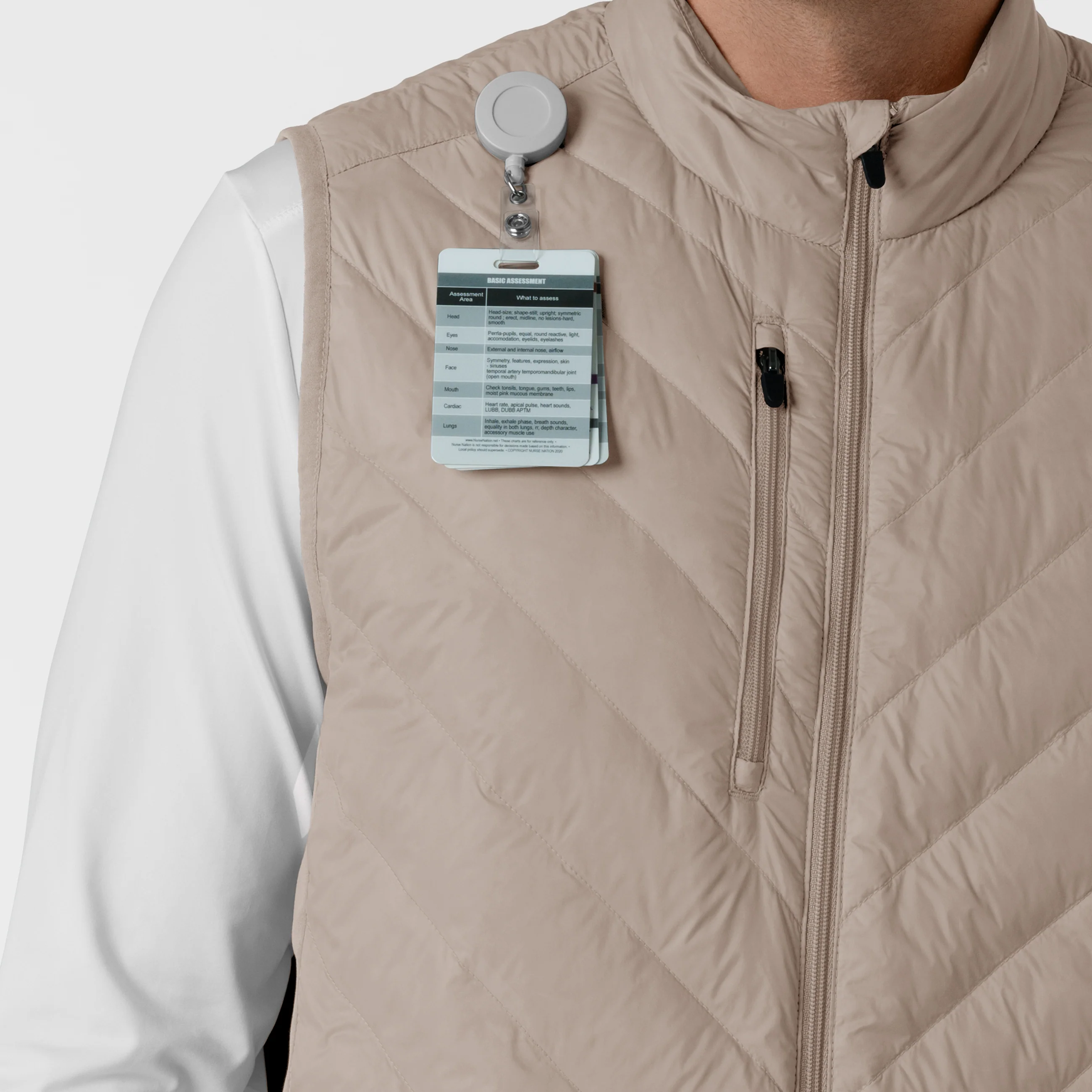 Men's Quilted Scrub Vest - Haze - Image 7