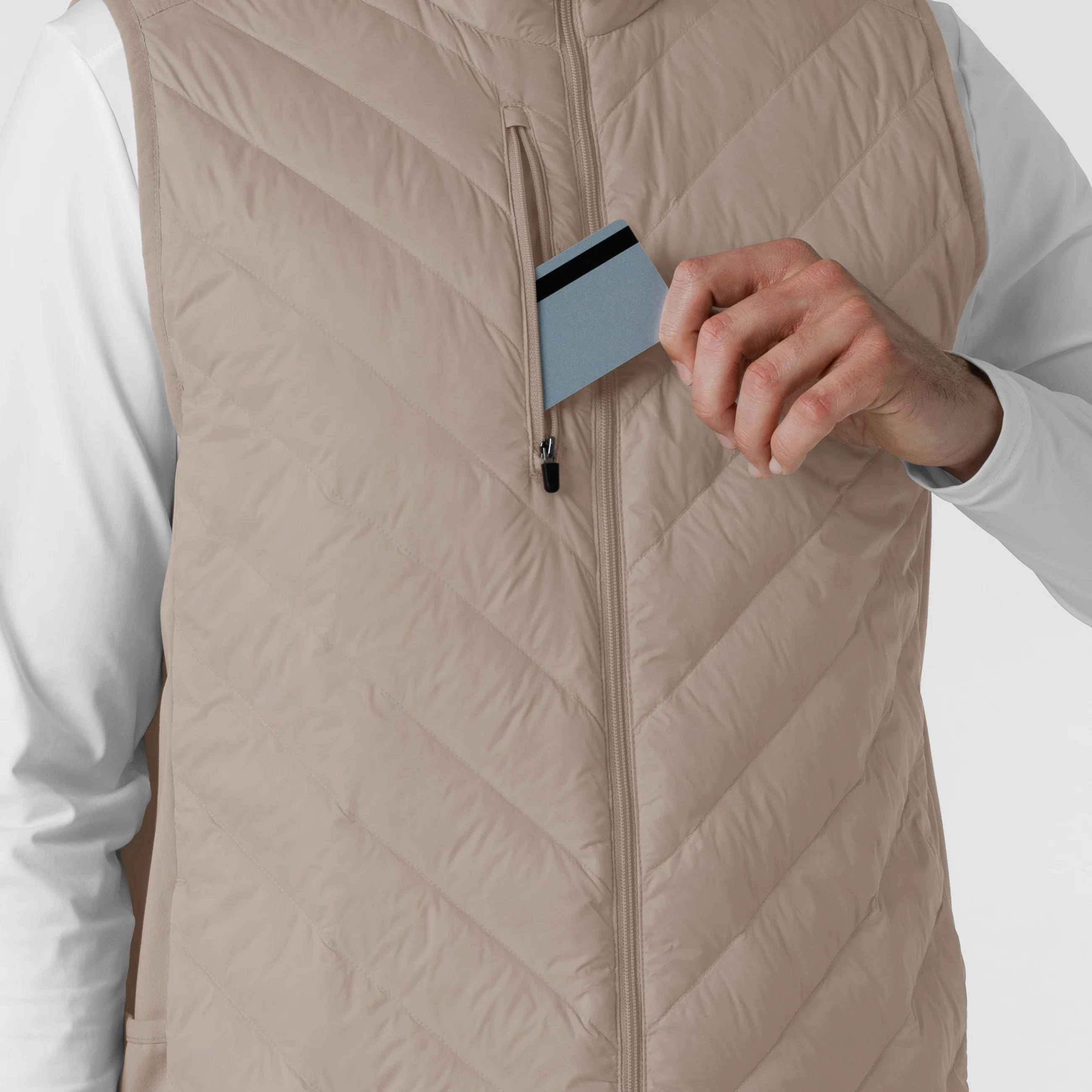 Men's Quilted Scrub Vest - Haze - Image 8