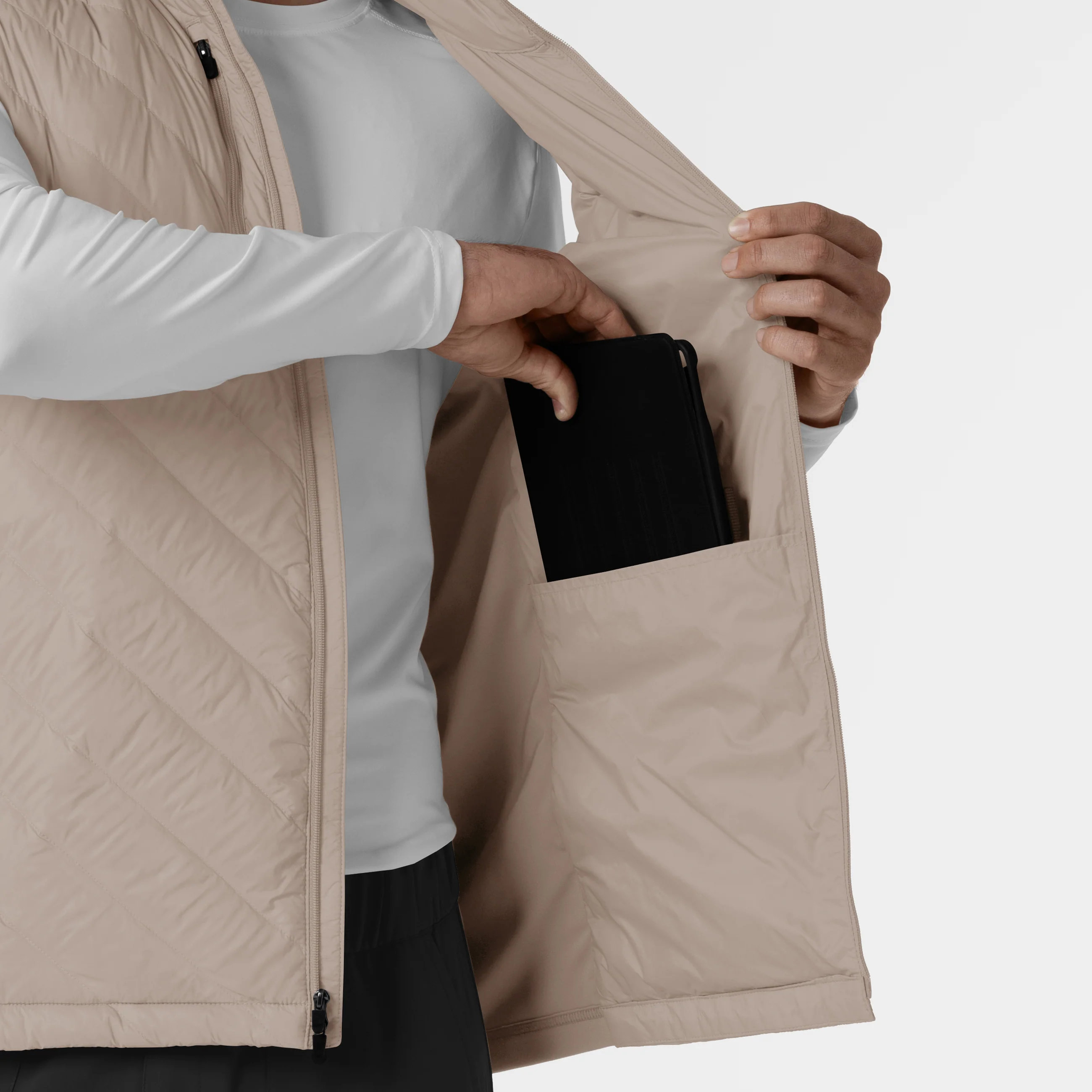 Men's Quilted Scrub Vest - Haze - Image 9
