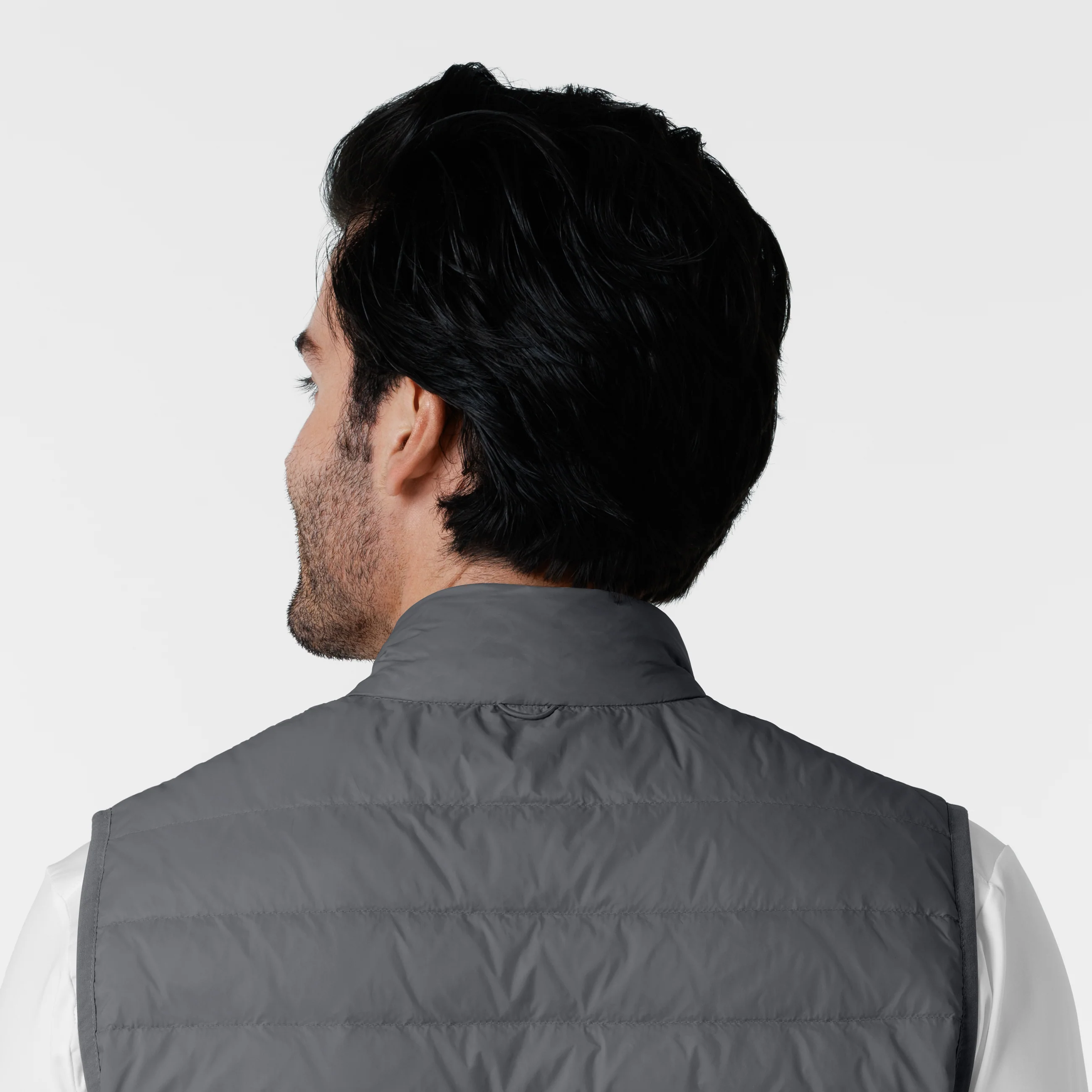 Men's Quilted Scrub Vest - Pewter - Image 6
