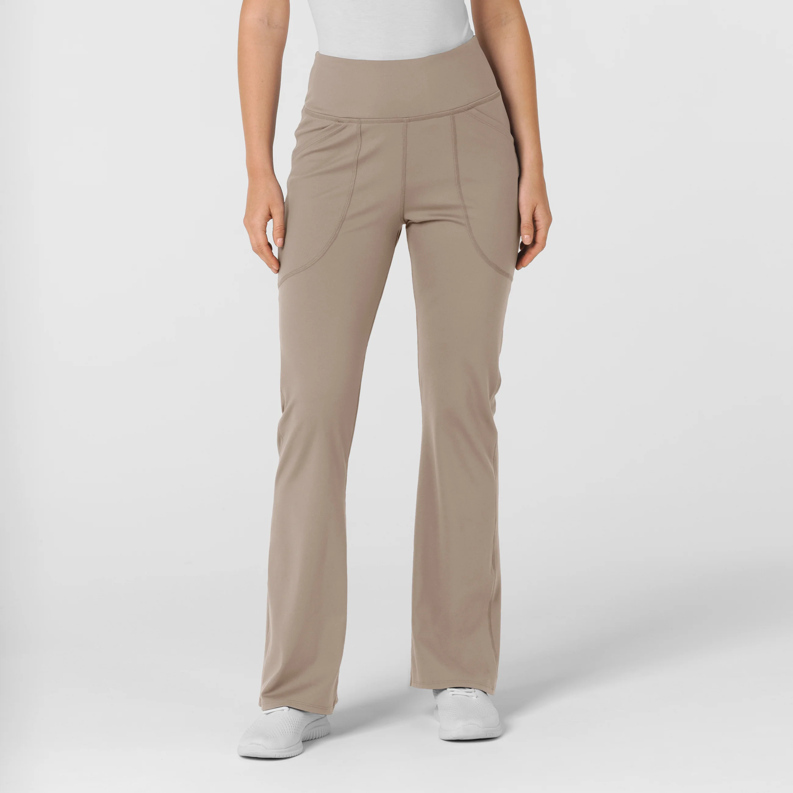 RENEW Knit Women's Flare Yoga Scrub Pant - Haze - Image 4