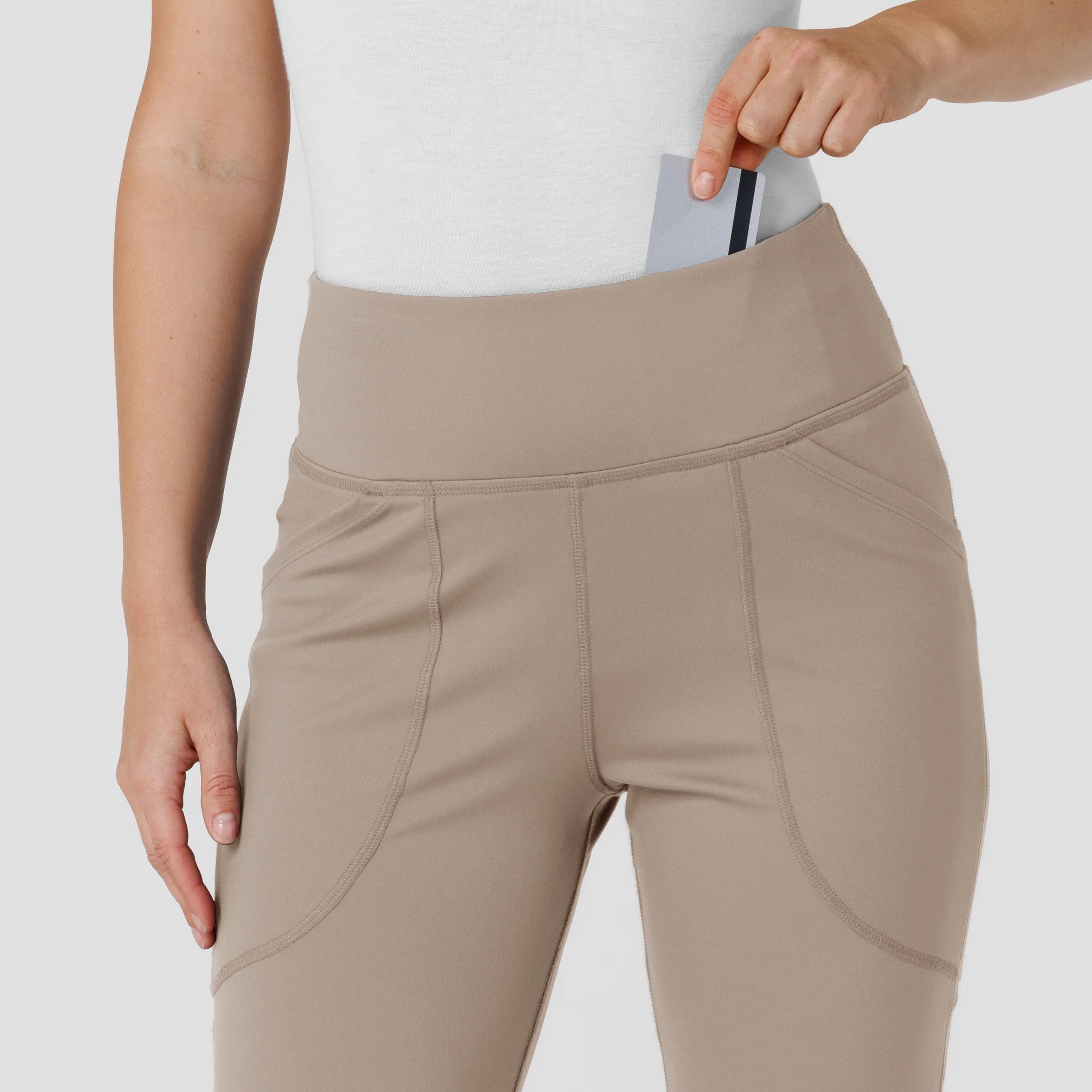 RENEW Knit Women's Flare Yoga Scrub Pant - Haze - Image 5