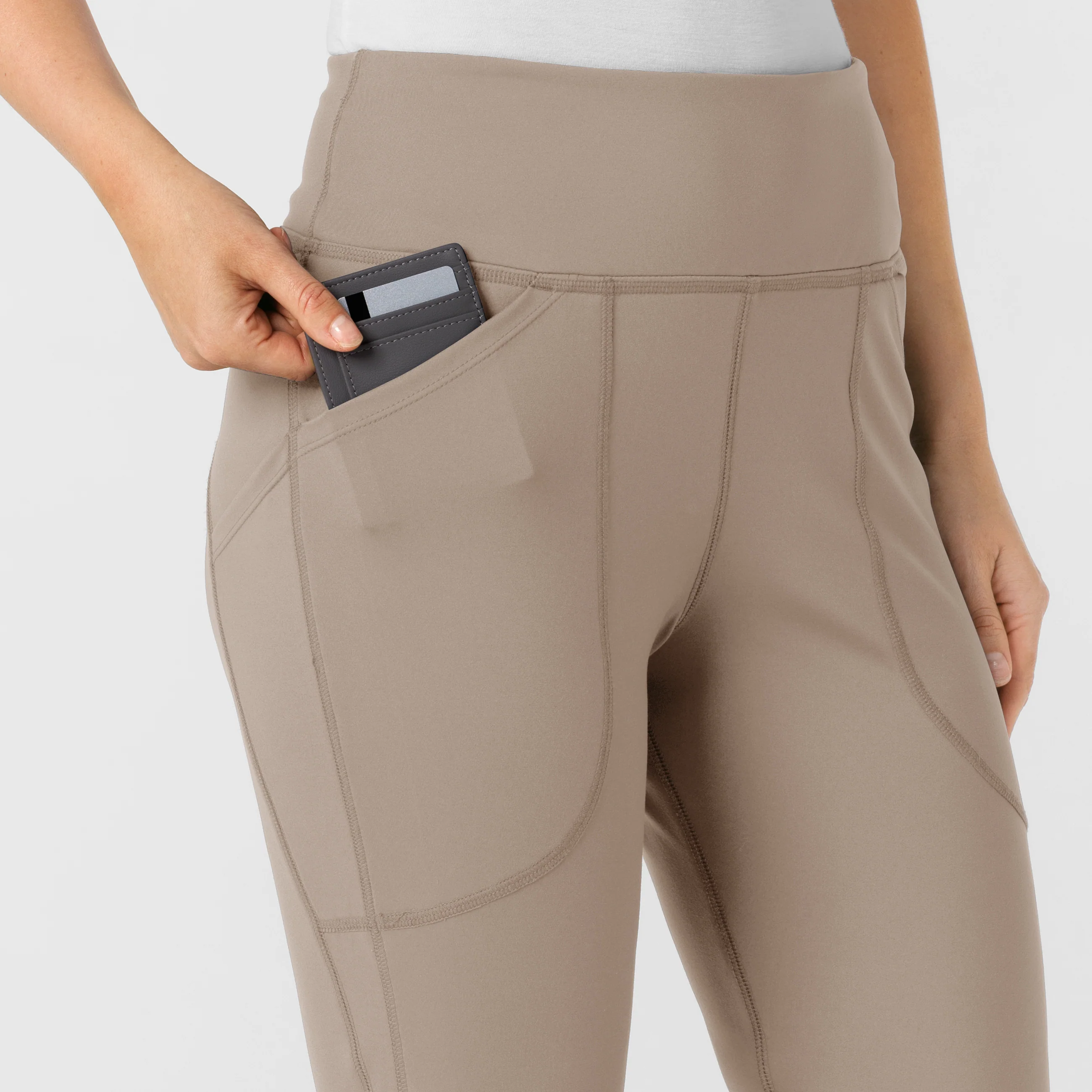 RENEW Knit Women's Flare Yoga Scrub Pant - Haze - Image 6
