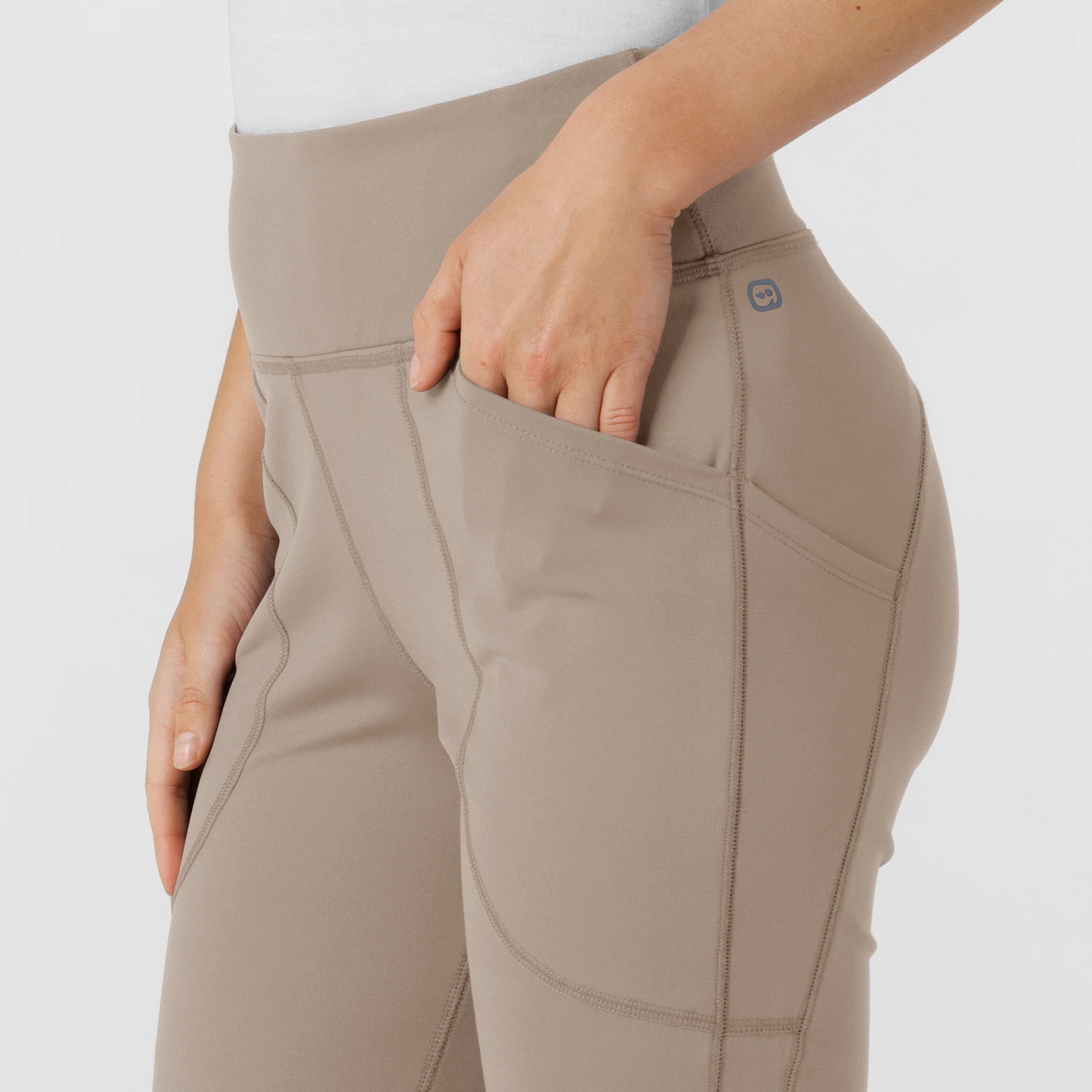 RENEW Knit Women's Flare Yoga Scrub Pant - Haze - Image 7