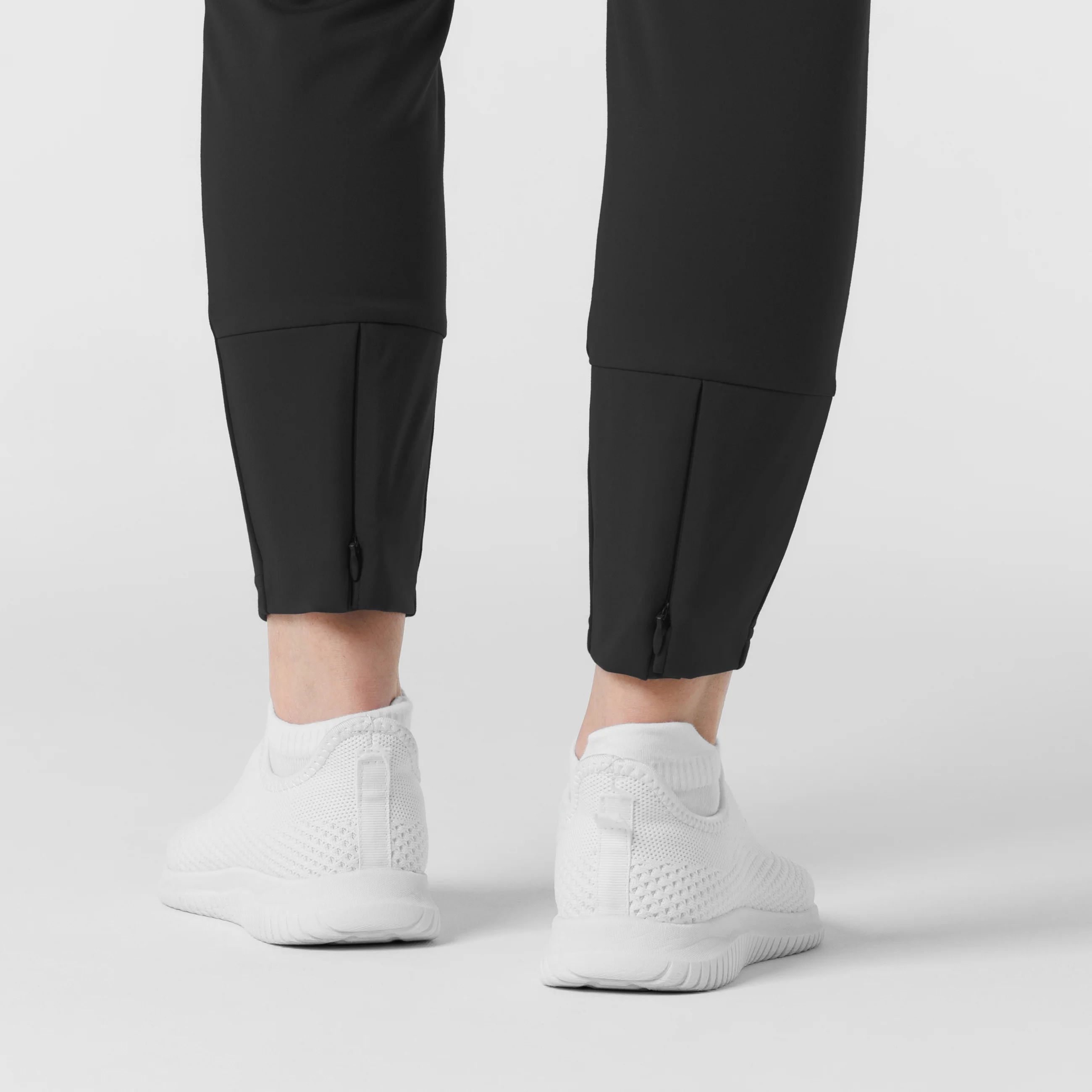 RENEW Knit Women's Track Scrub Pant - Black - Image 9
