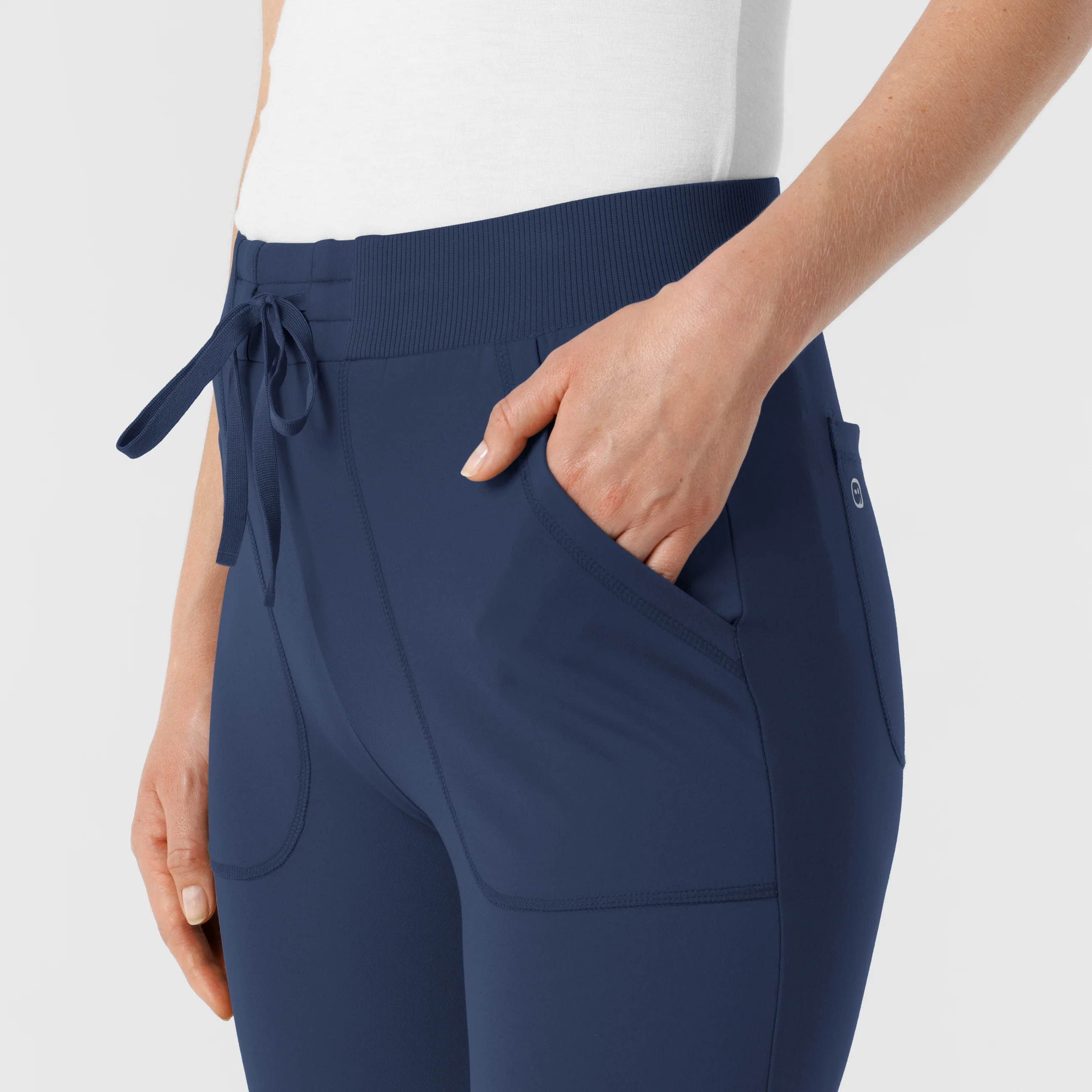 RENEW Knit Women's Track Scrub Pant - Navy - Image 6