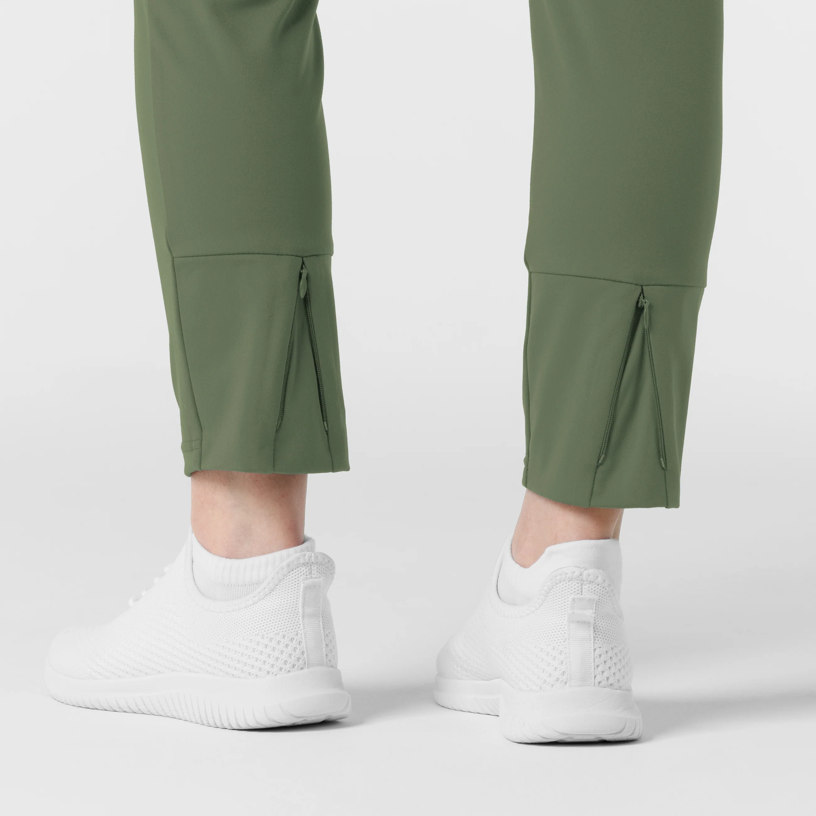 RENEW Knit Women's Track Scrub Pant - Olive - Image 8
