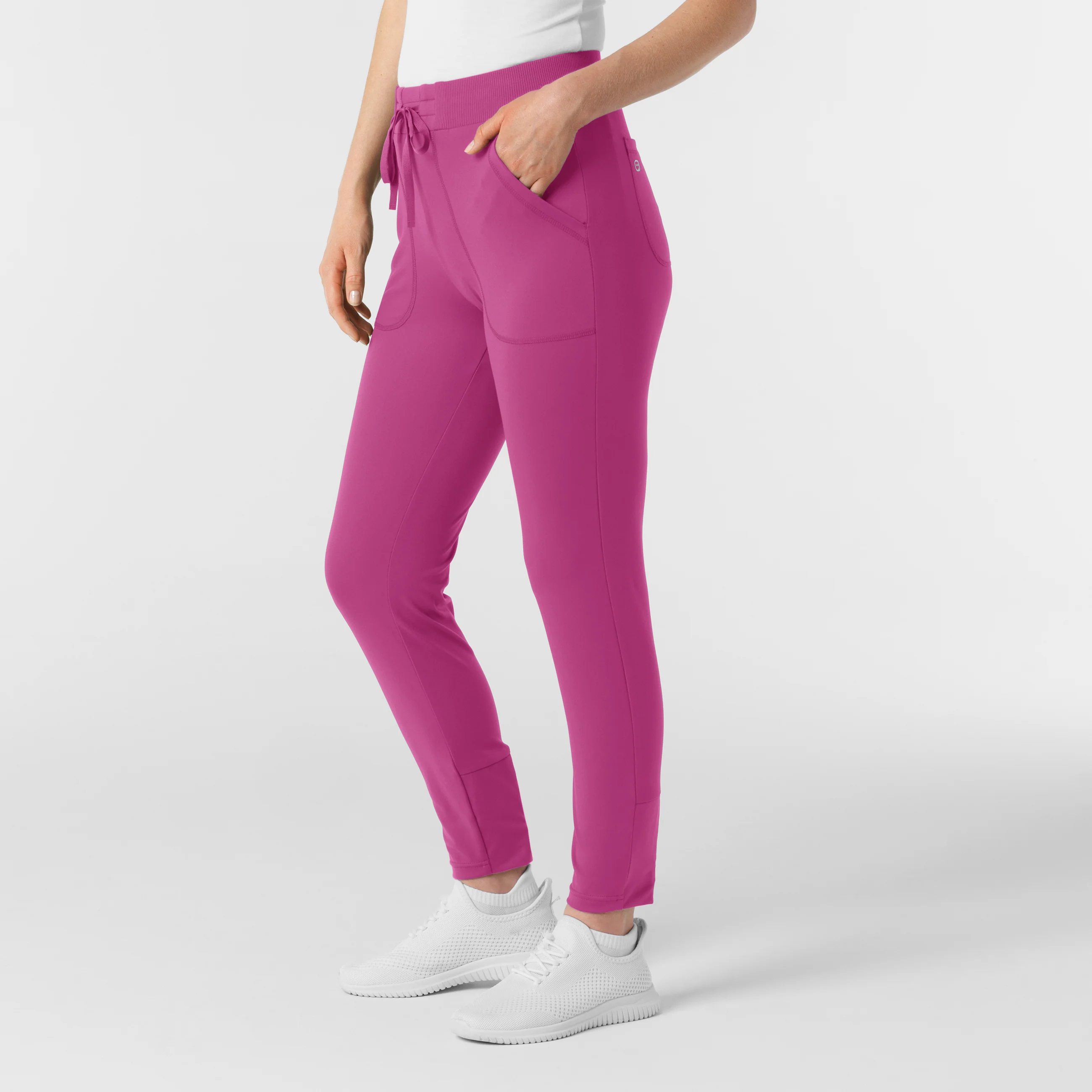 RENEW Knit Women's Track Scrub Pant - Raspberry - Image 4