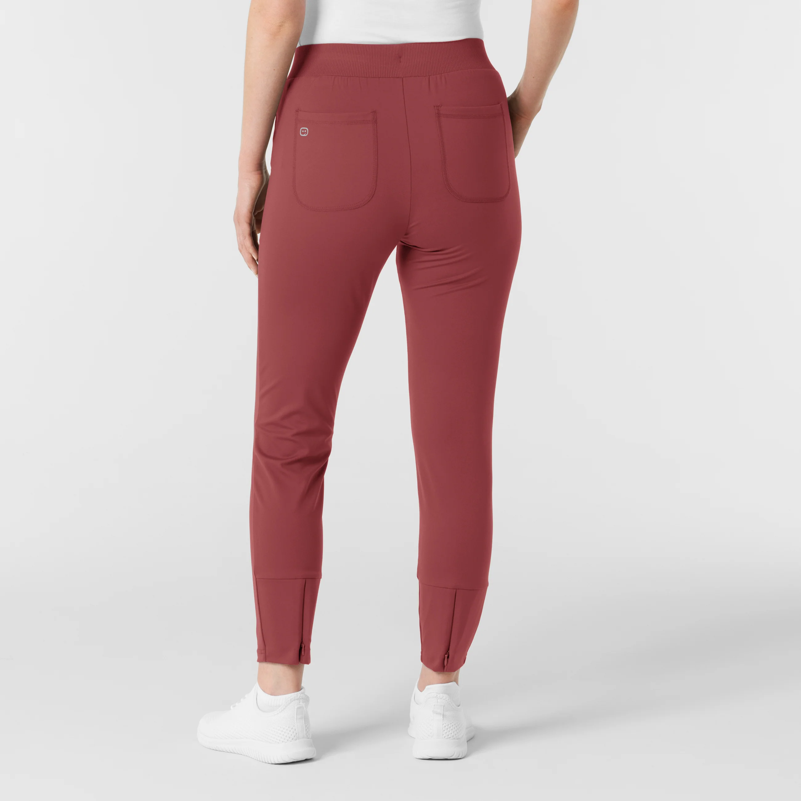 RENEW Knit Women's Track Scrub Pant - Ruby - Image 2