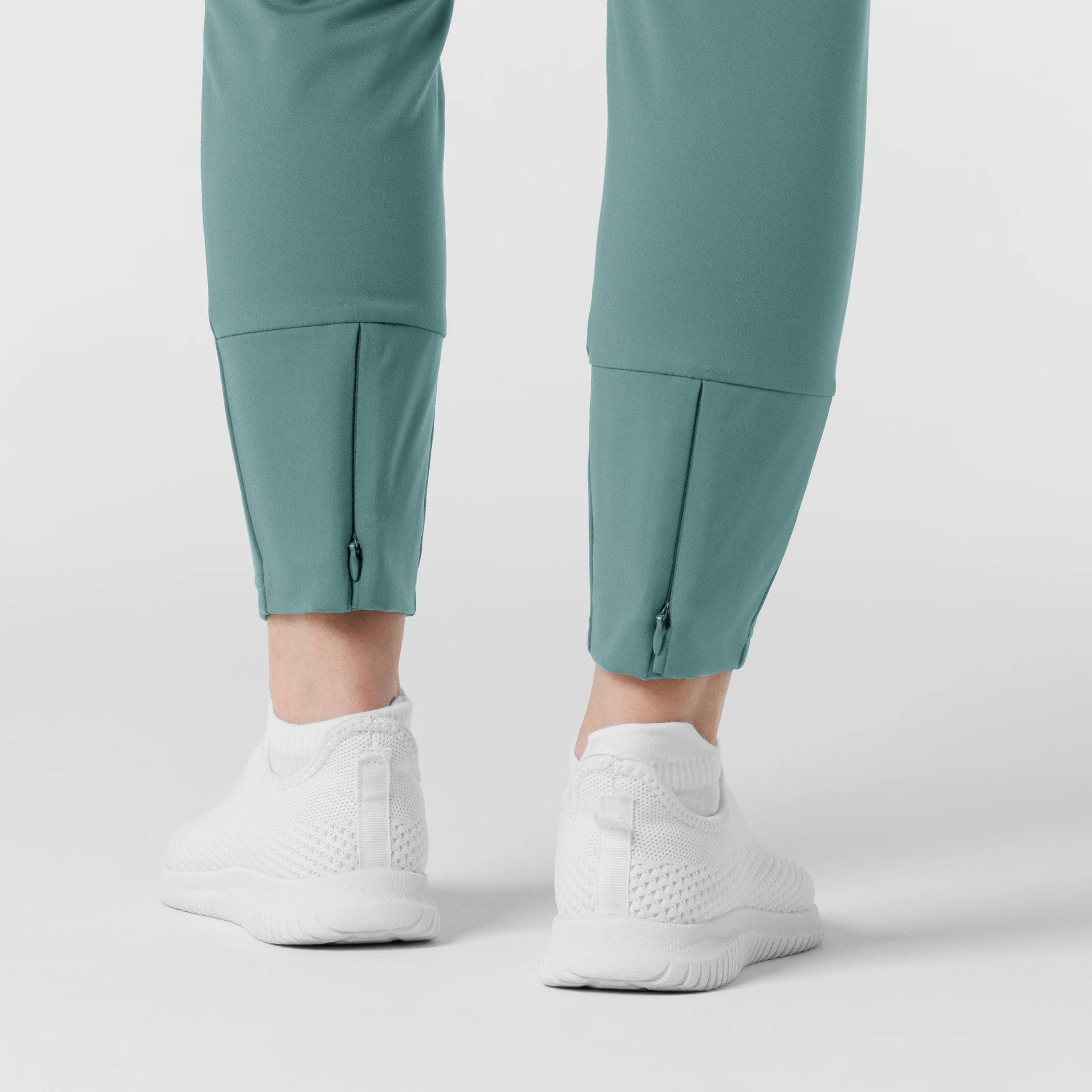 RENEW Knit Women's Track Scrub Pant - Vintage Teal - Image 9