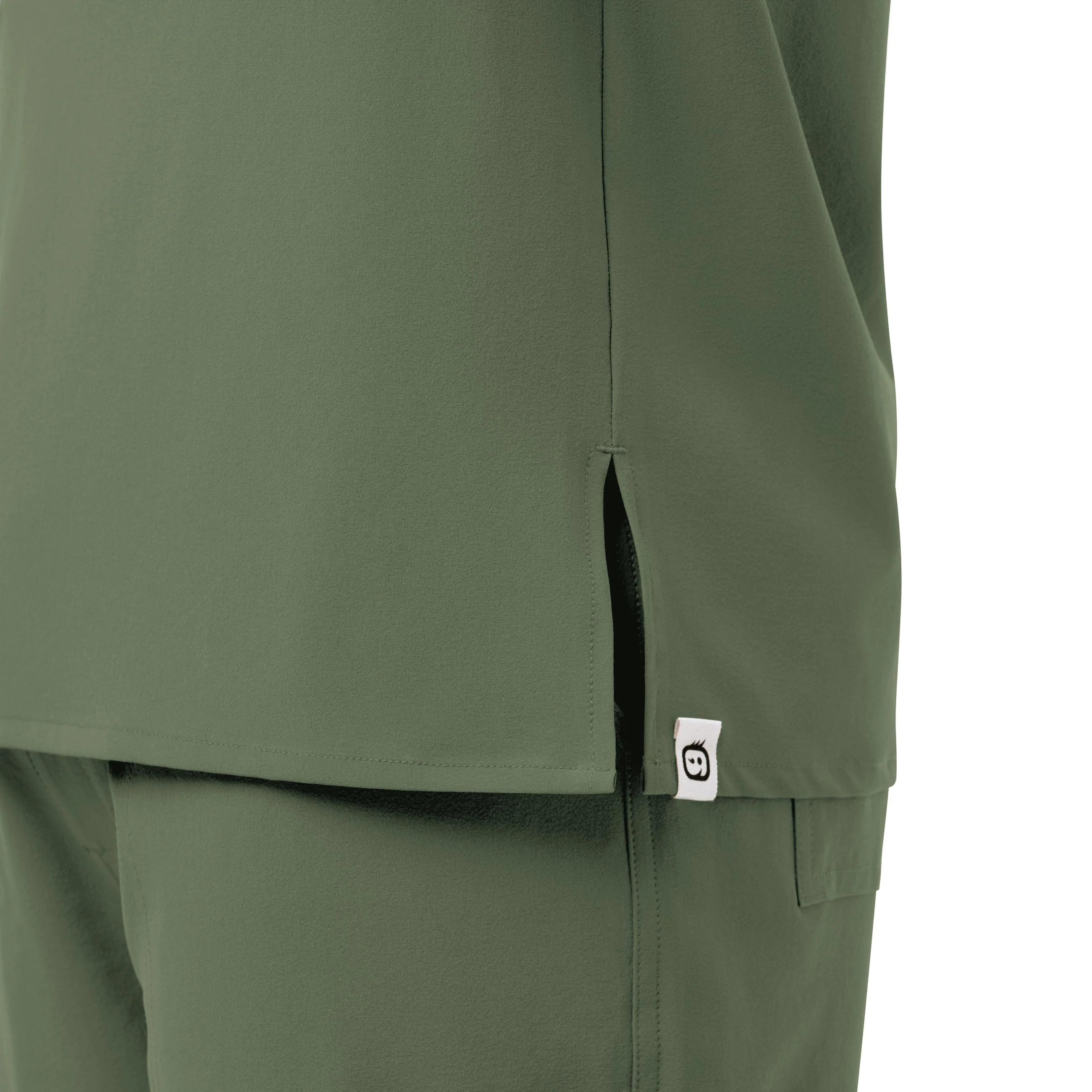 RENEW Men's EZ Zip Scrub Top - Olive - Image 8